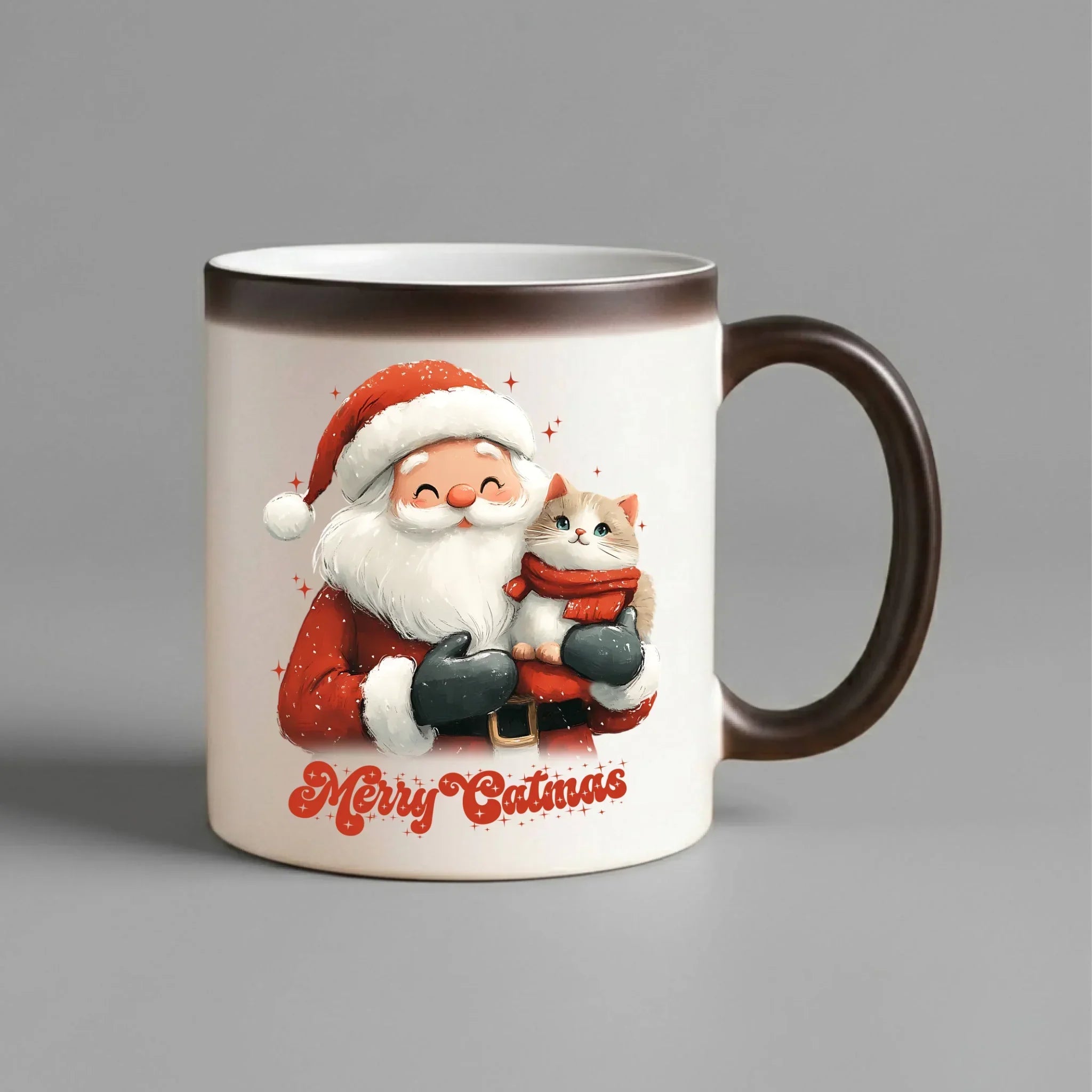 Kubek magiczny świąteczny - prezent dla kociary - Merry Catmas BN38 - StoryCups.pl