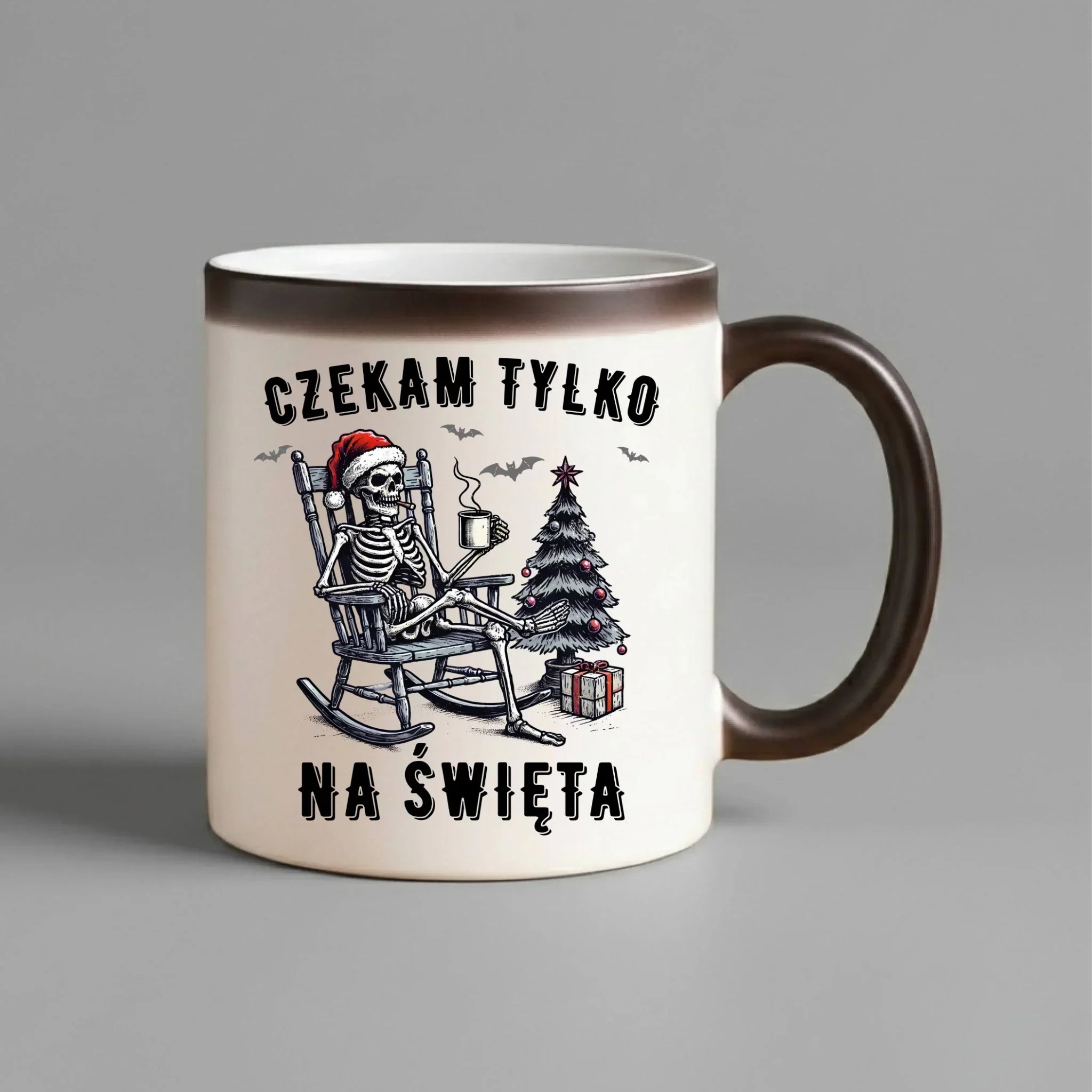Kubek magiczny świąteczny - Czekam tylko na święta BN56 - StoryCups.pl
