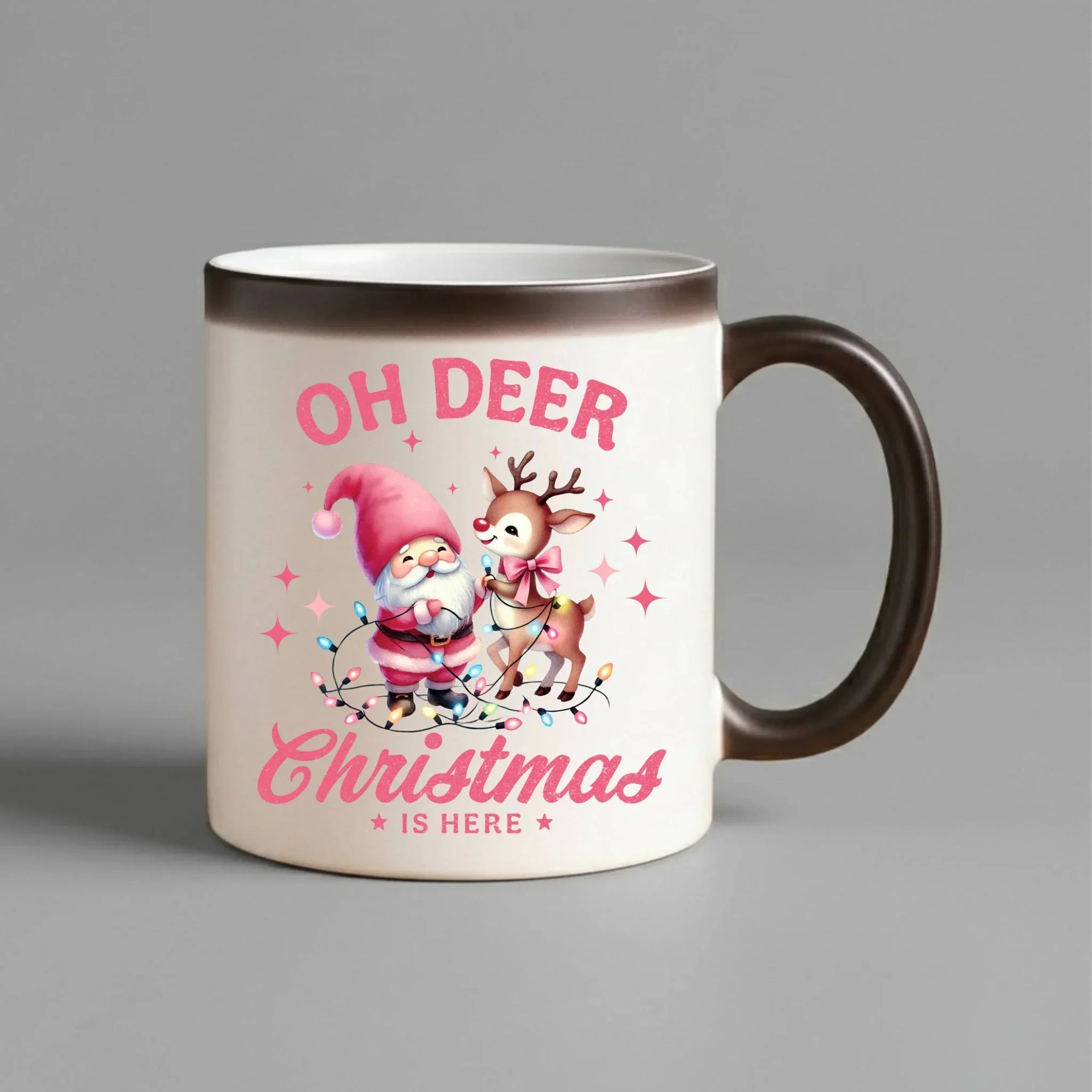 Kubek magiczny świąteczny - Oh deer Christmas is here BN59 - StoryCups.pl