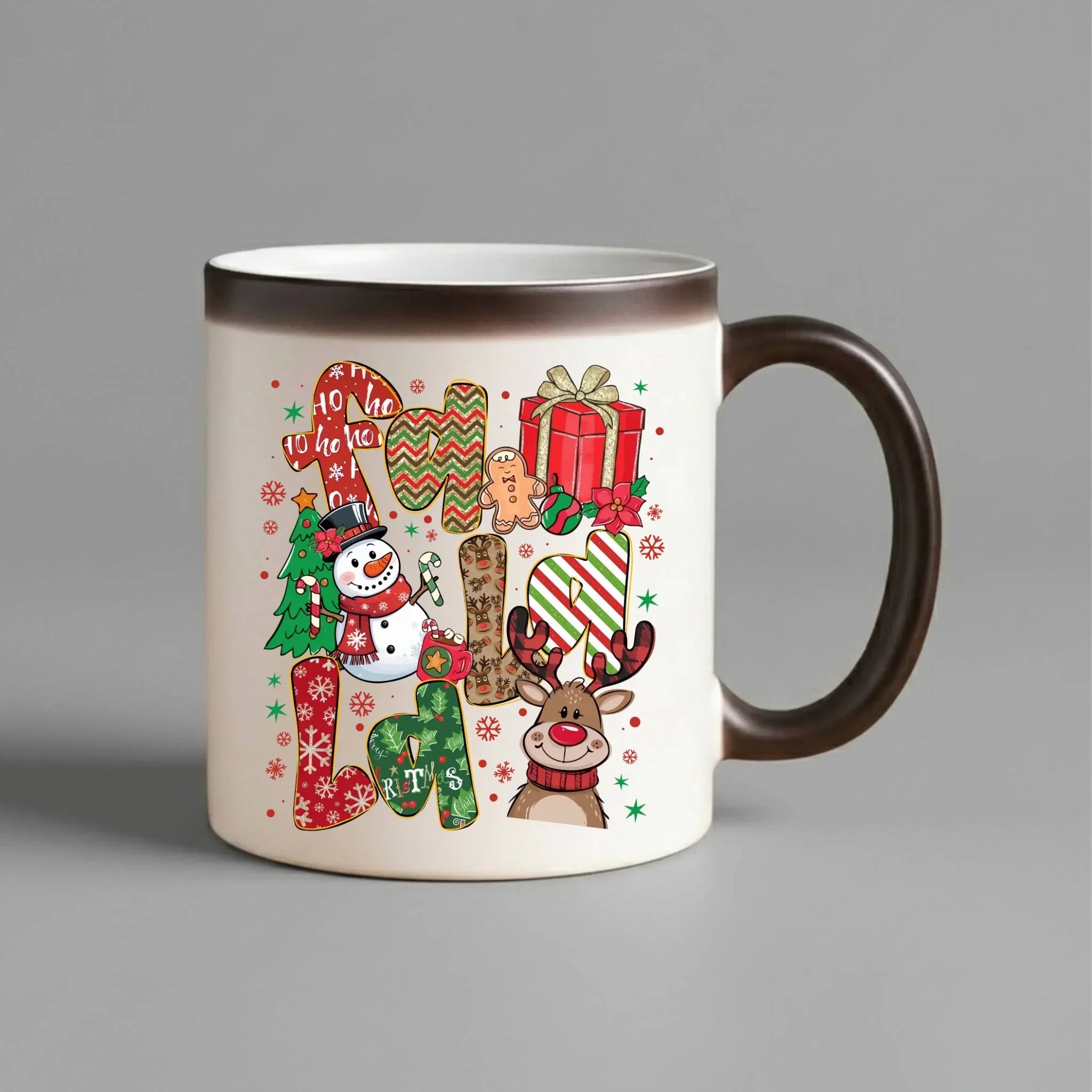 Kubek magiczny świąteczny - Fa la la BN71 - StoryCups.pl