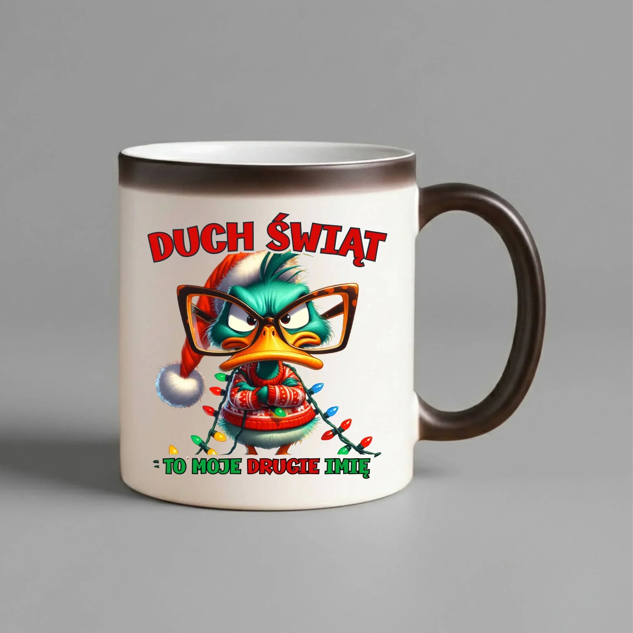 Kubek magiczny świąteczny - Duch Świąt to moje drugie imię BN76 - StoryCups.pl