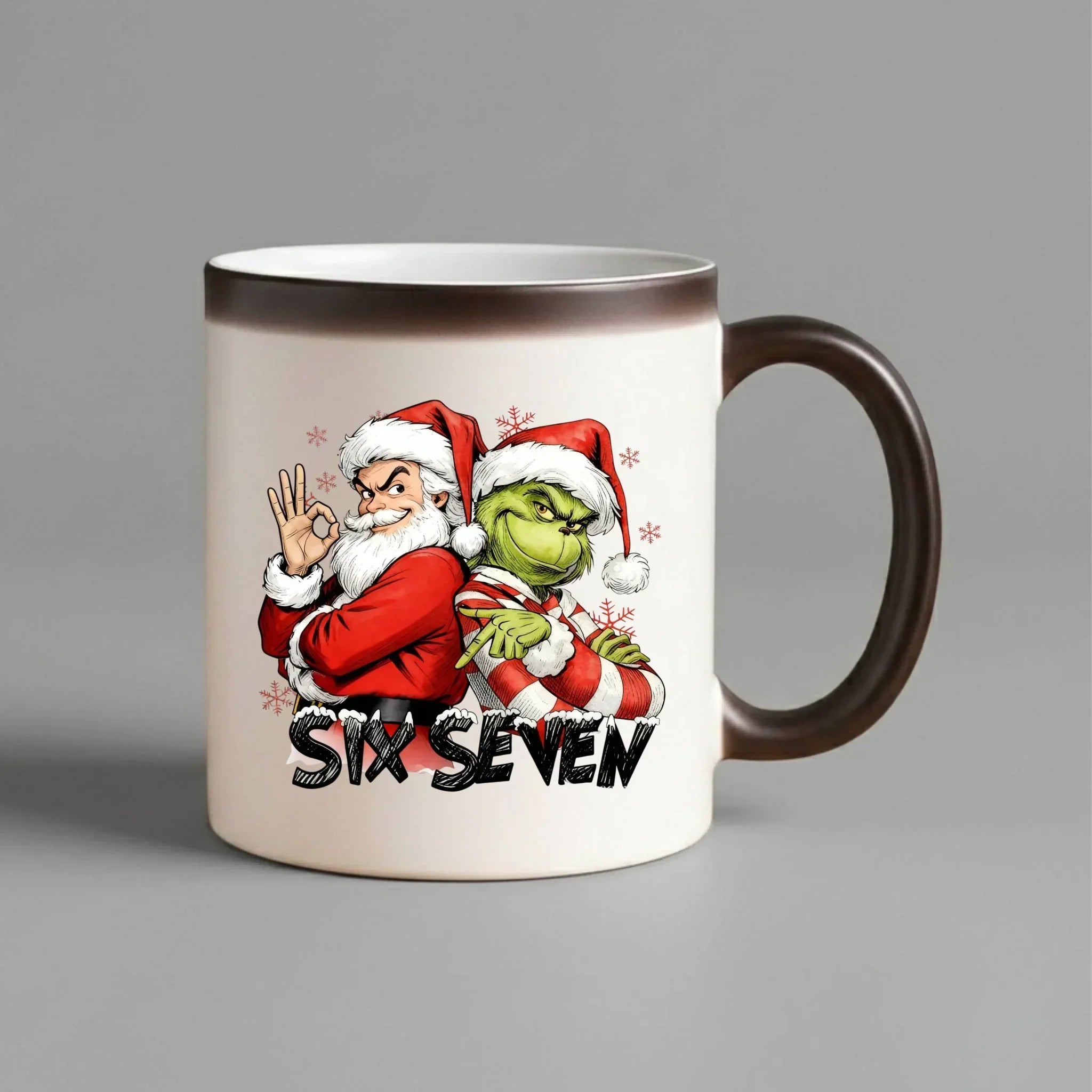 Kubek magiczny świąteczny - Mikołaj i Grinch six seven 67 BN148 - StoryCups.pl
