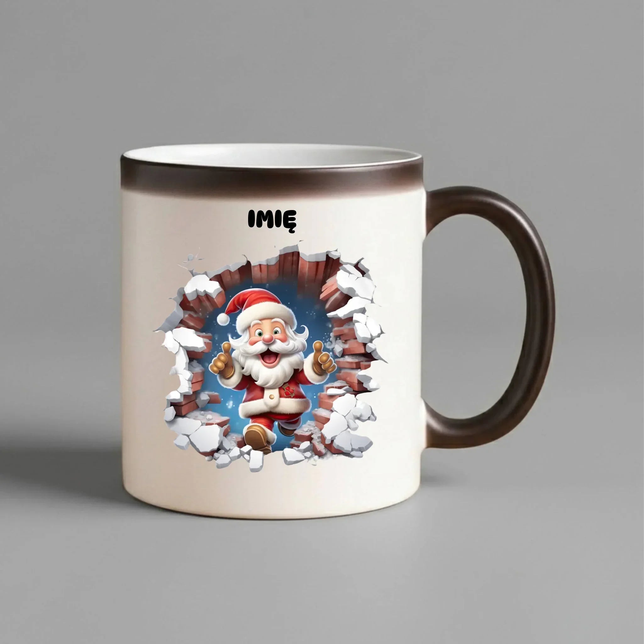 Kubek magiczny świąteczny - Mikołaj 3D - personalizowana BN83 - StoryCups.pl