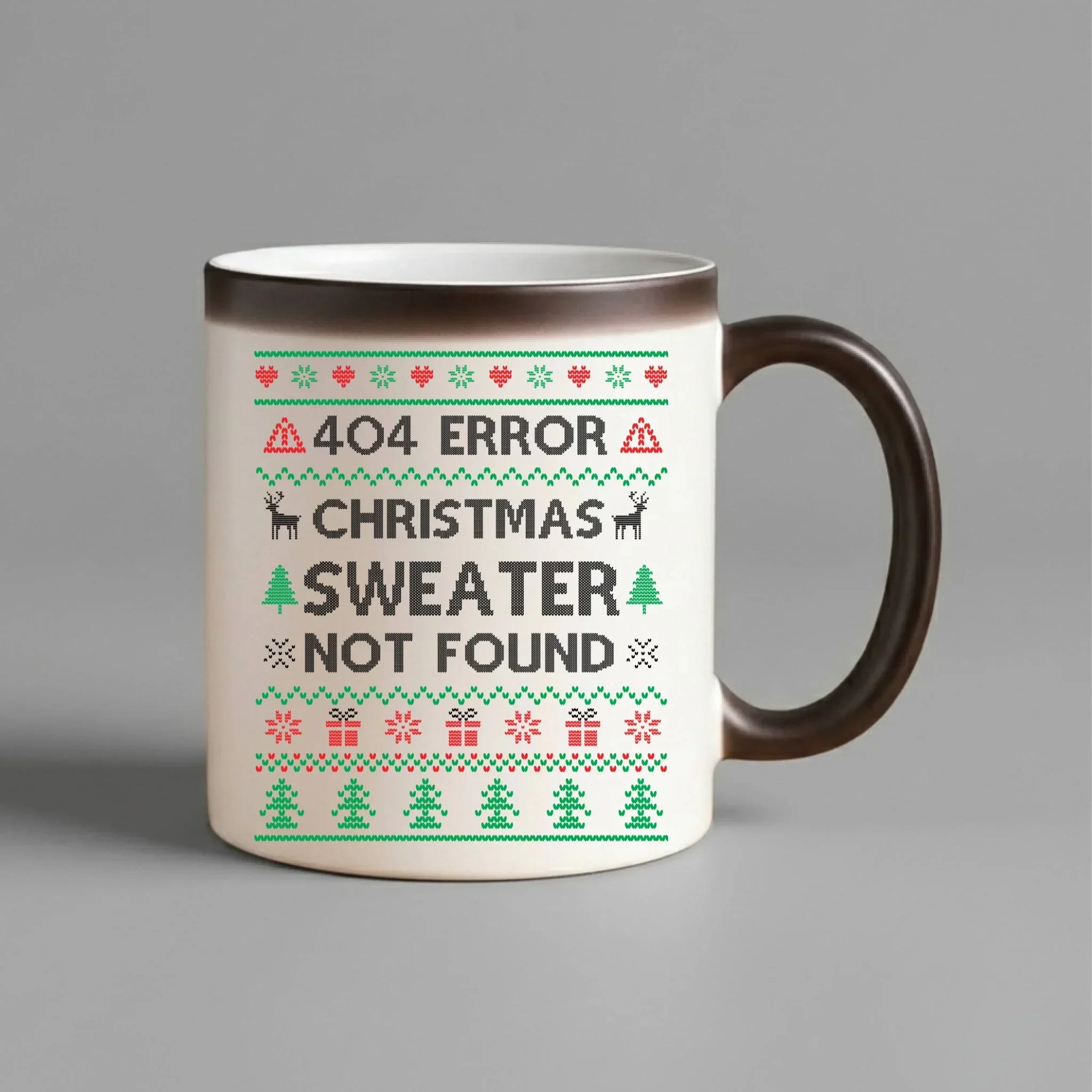 Kubek magiczny świąteczny - Error 404 Christmas sweater not found BN107 - StoryCups.pl