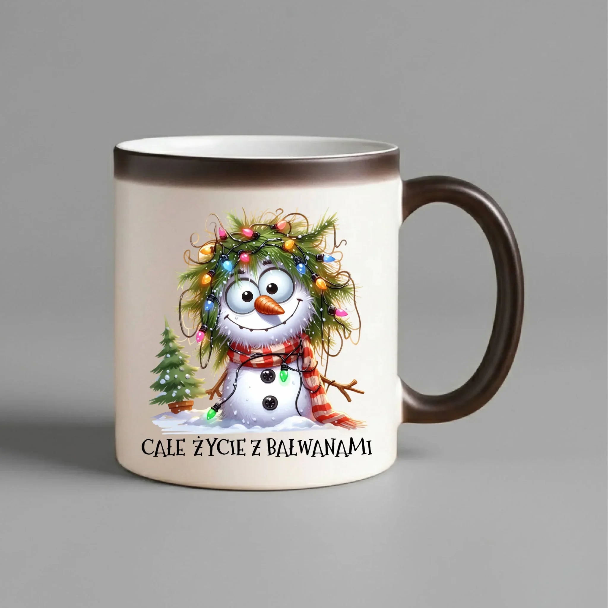 Kubek magiczny świąteczny - Całe życie z bałwanami BN125 - StoryCups.pl