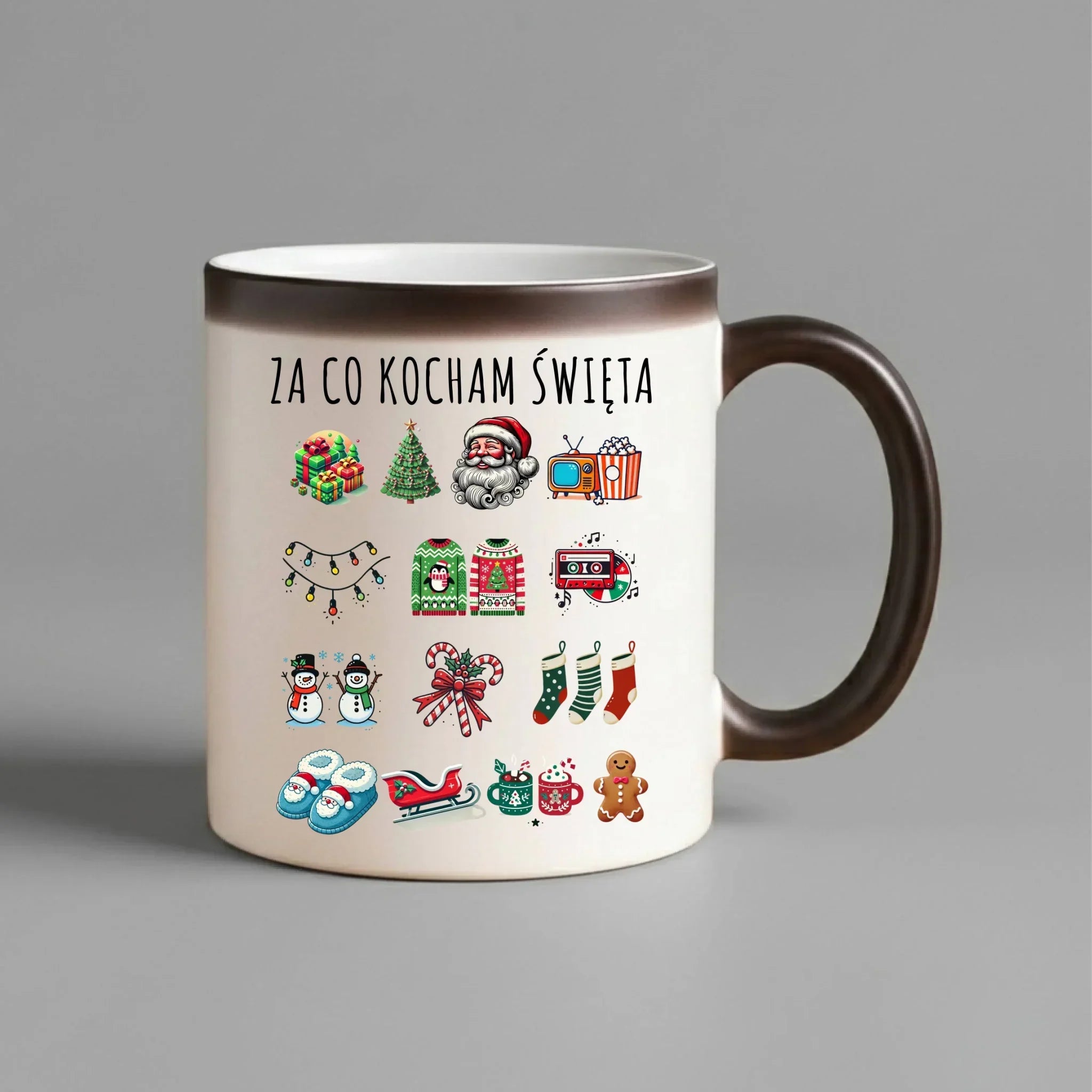 Kubek magiczny świąteczny - Za co kocham święta BN130 - StoryCups.pl
