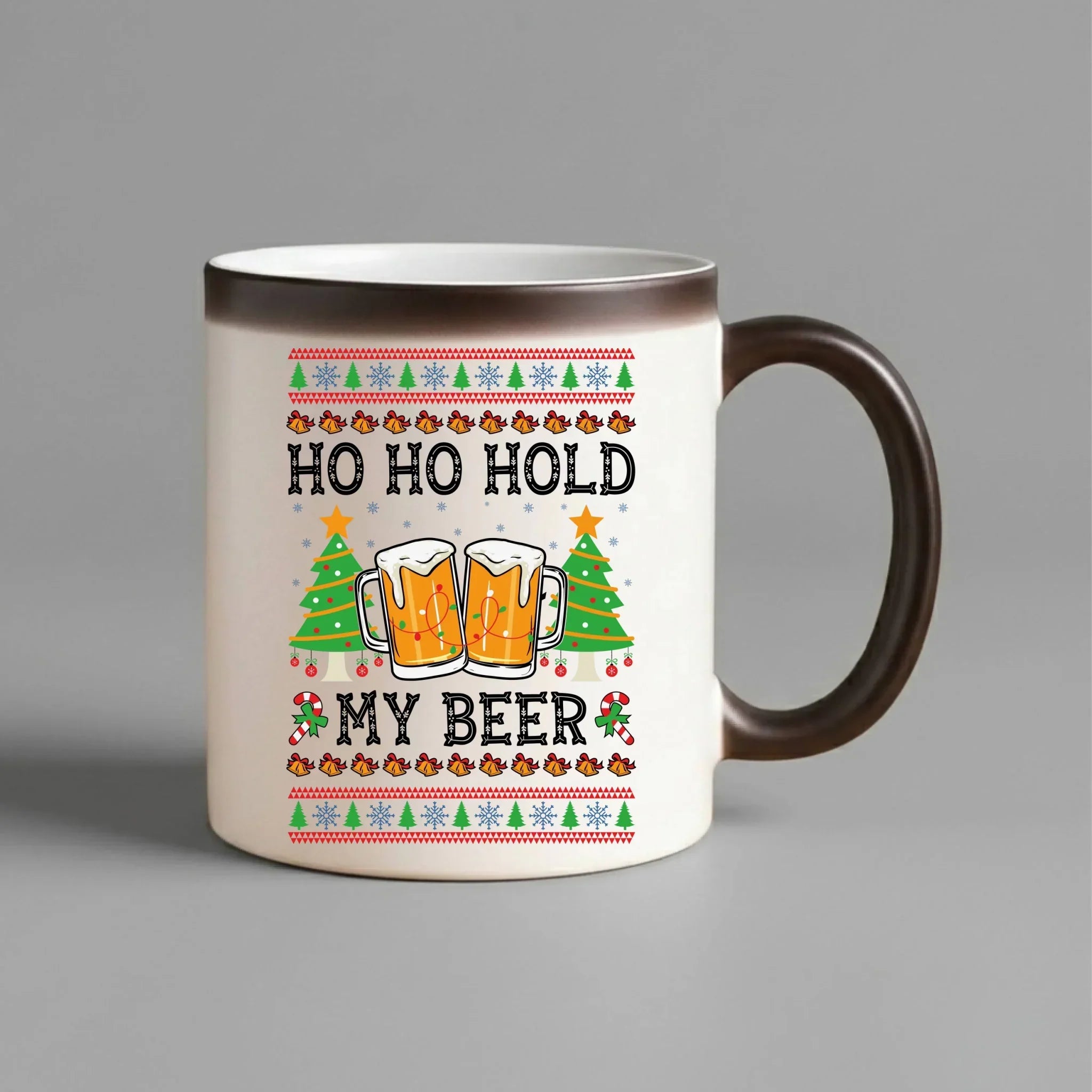 Kubek magiczny świąteczny - Ho ho hold my beer BN131 - StoryCups.pl