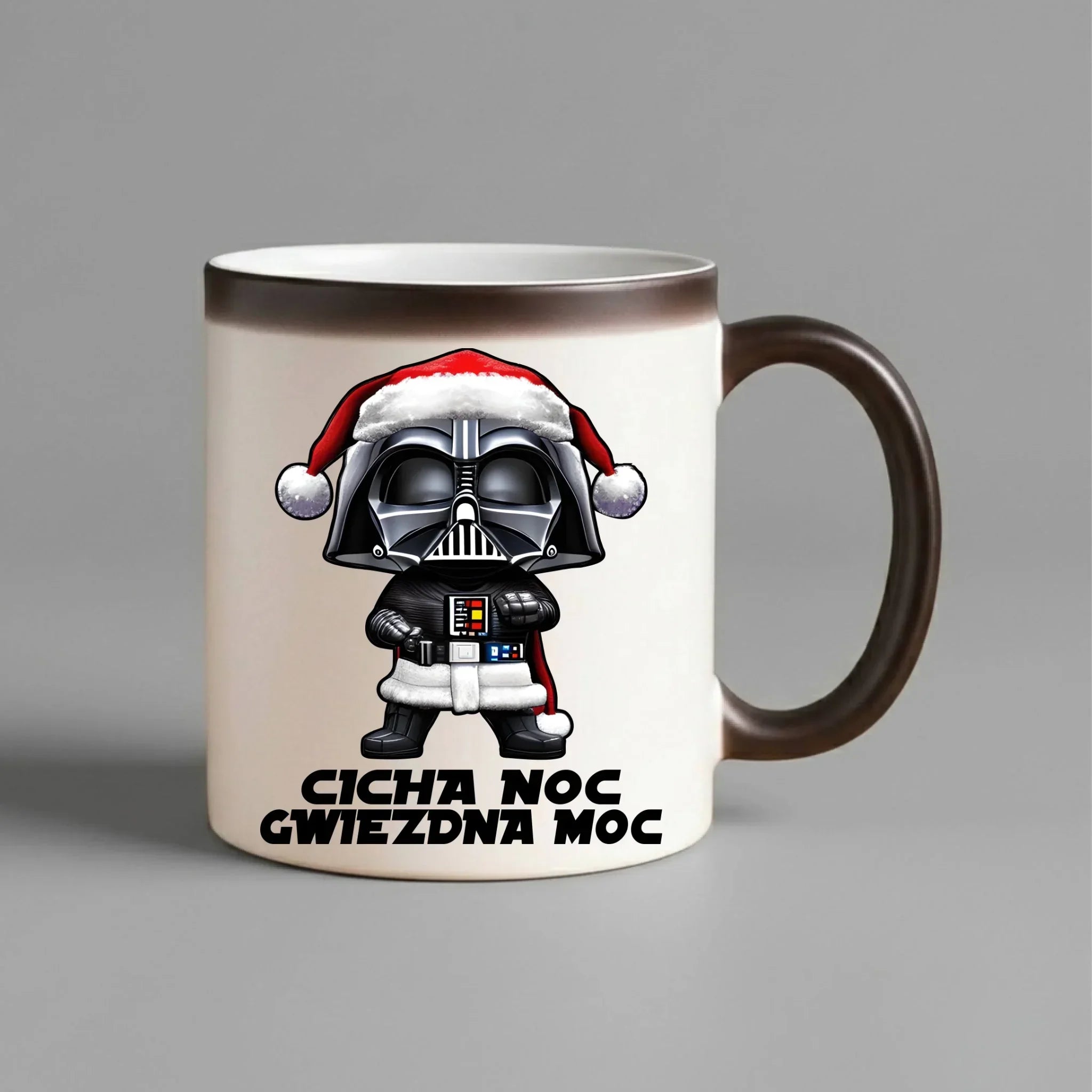 Kubek magiczny świąteczny dla fanów Gwiezdnych Wojen - Cicha noc, gwiezdna moc BN132 - StoryCups.pl