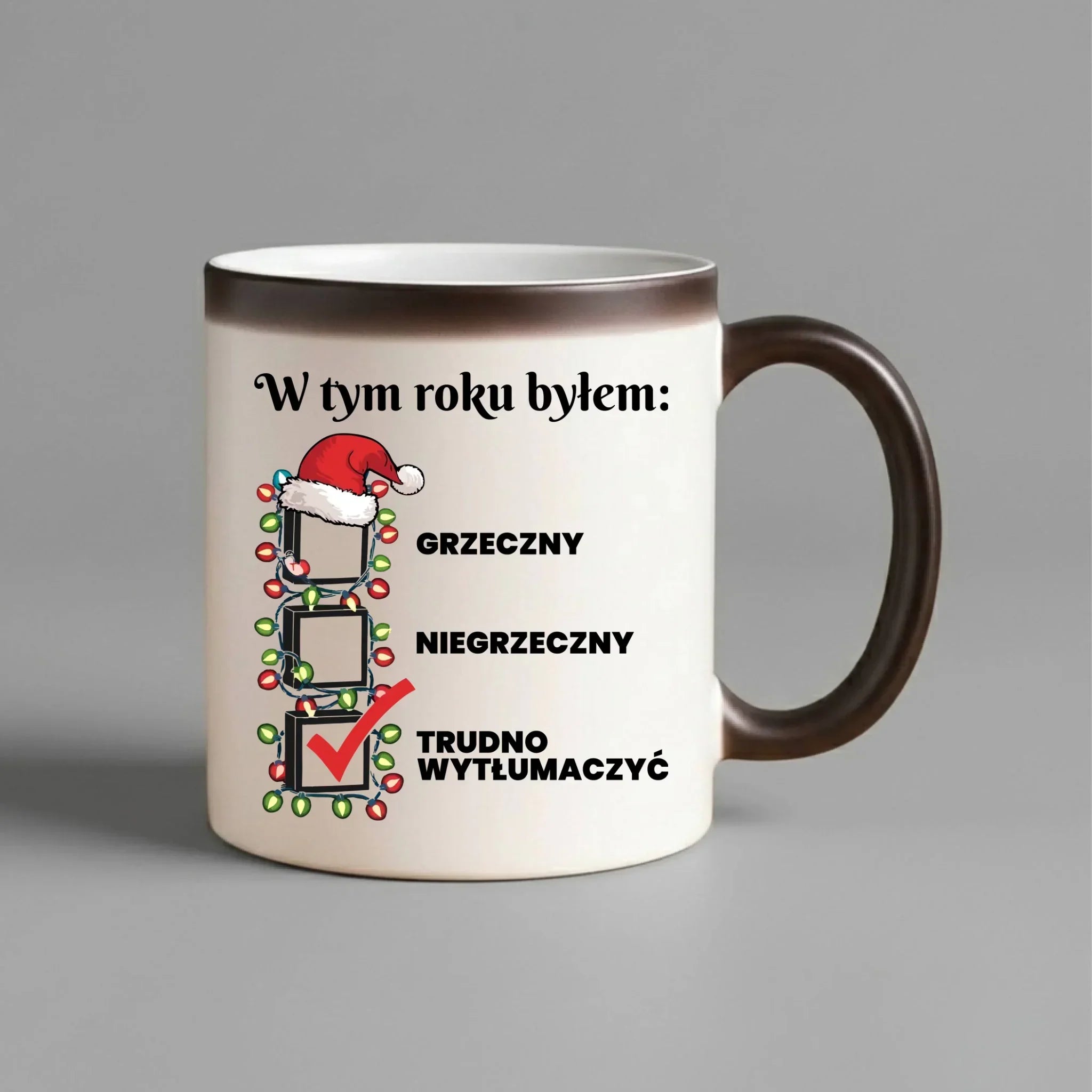 Kubek magiczny świąteczny dla niego - Trudno wytłumaczyć BN134 - StoryCups.pl