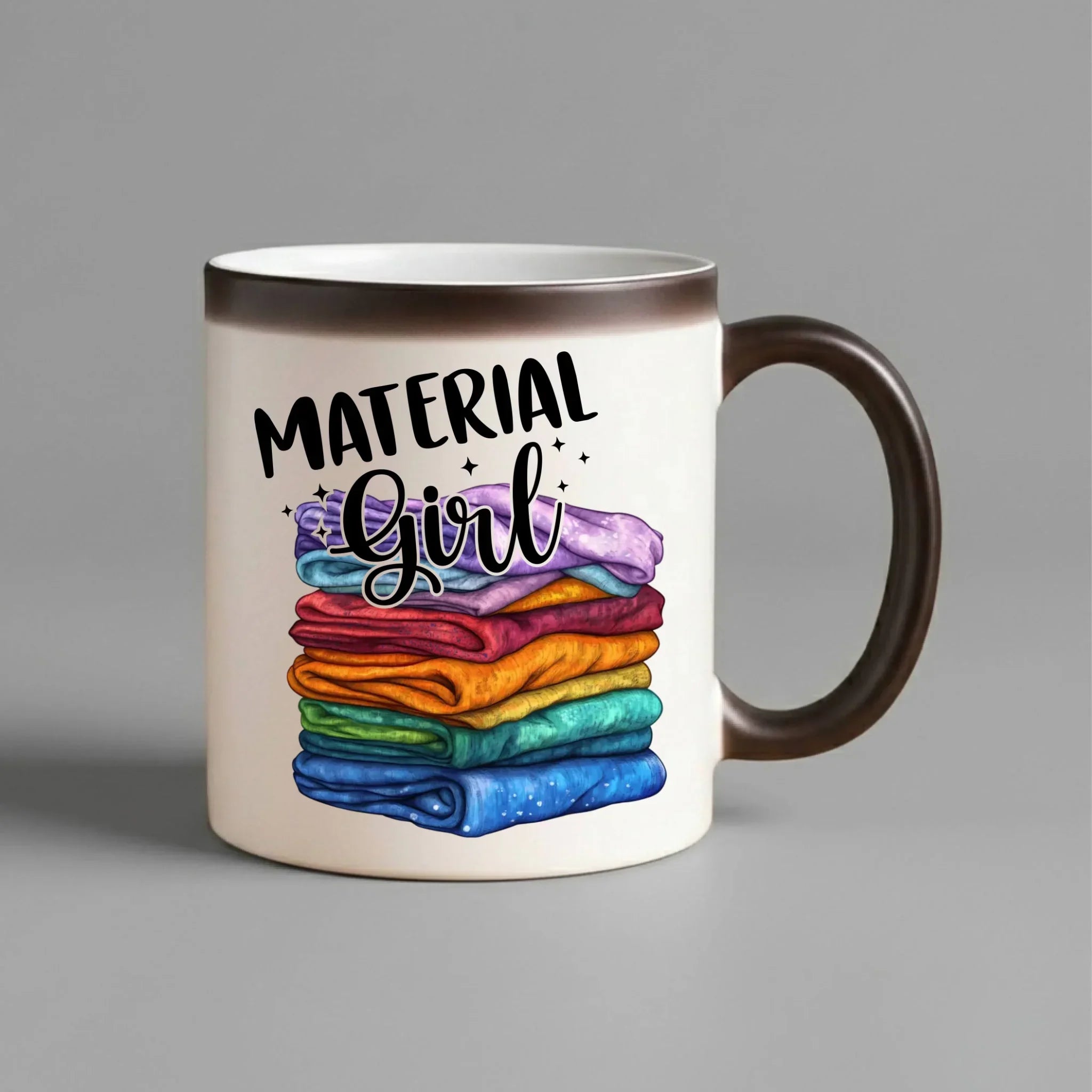 Kubek magiczny szyciowy - prezent dla krawcowej - Material Girl HS02 - StoryCups.pl