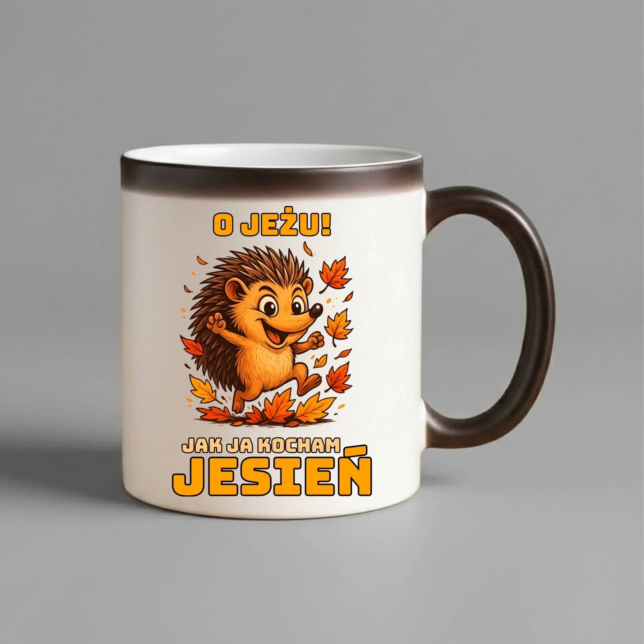 Kubek magiczny jesienny - O JEŻU! Jak ja kocham jesień JS31 - StoryCups.pl