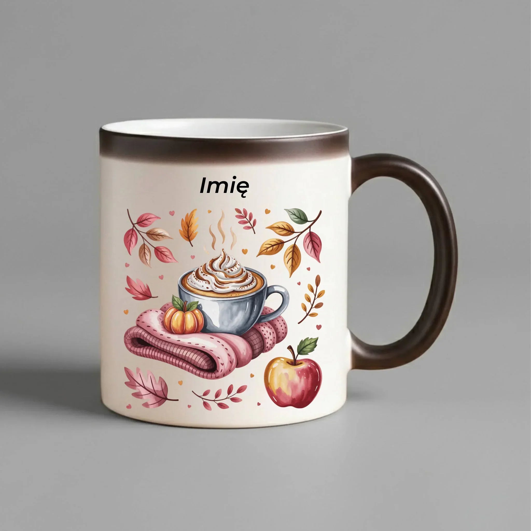 Kubek magiczny jesienny - Przytulna jesień - personalizowany JS29 - StoryCups.pl