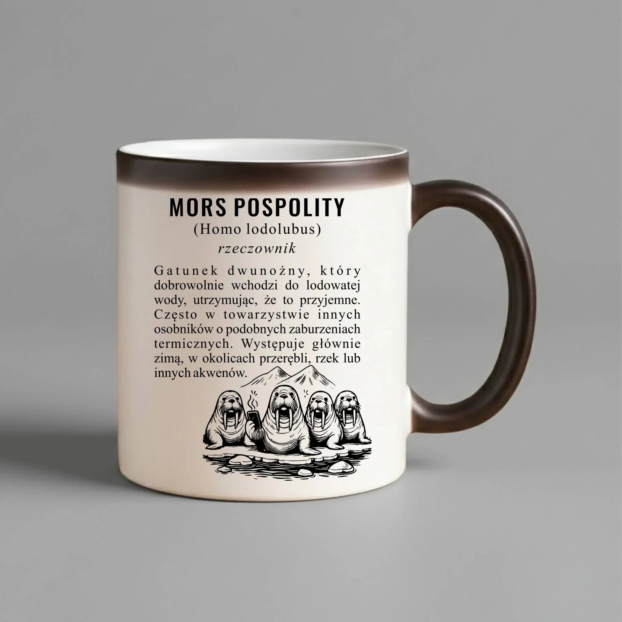Kubek magiczny - prezent dla morsa - Mors pospolity [Homo lodolubus] HM12 - StoryCups.pl