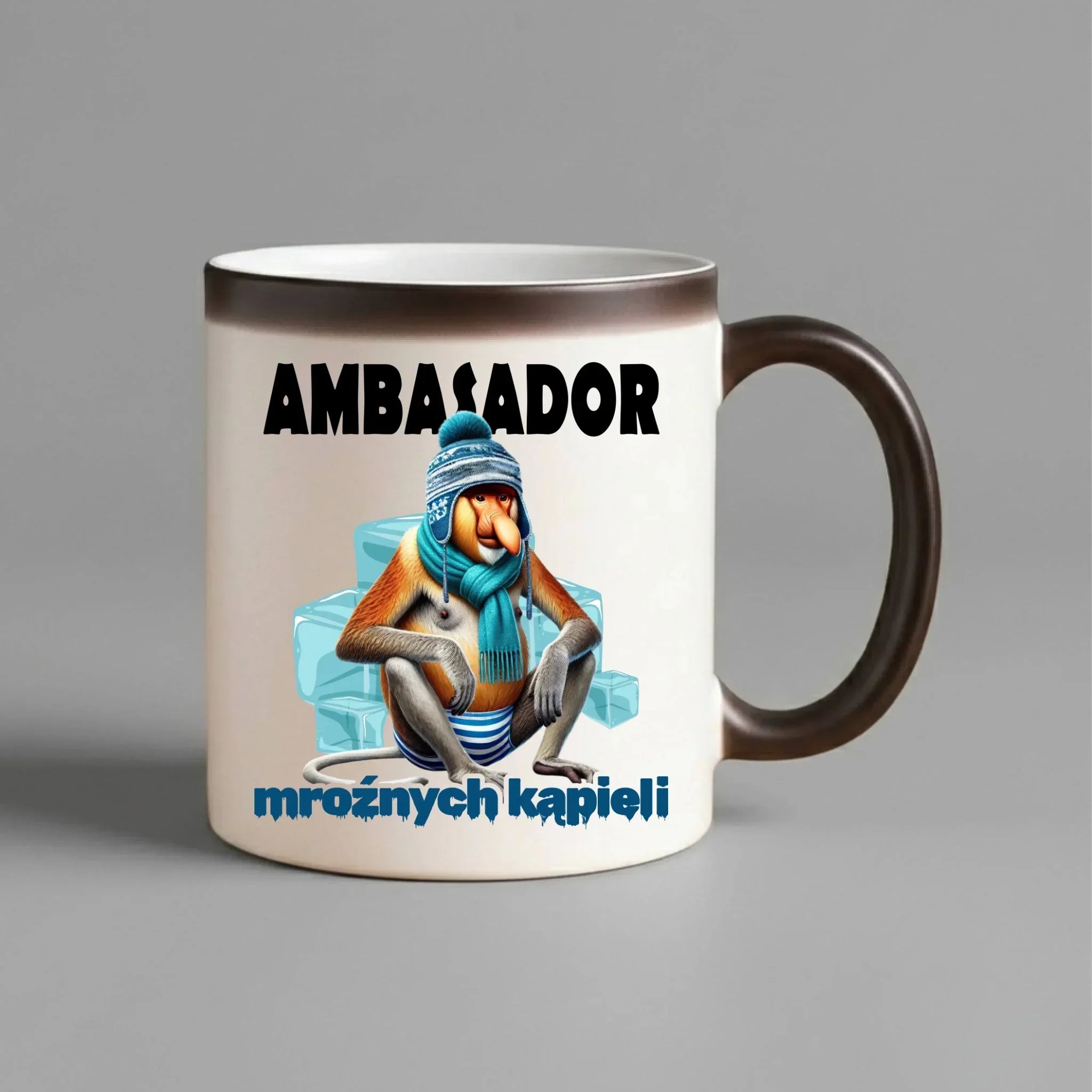 Kubek magiczny - prezent dla morsa - Janusz Nosacz Mors - Ambasador mroźnych kąpieli HM03 - StoryCups.pl