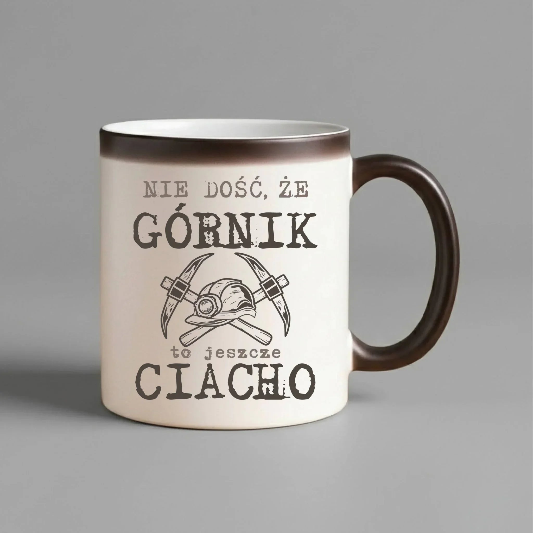 Kubek magiczny - prezent dla górnika - Nie dość, że górnik to jeszcze ciacho G17 - StoryCups.pl