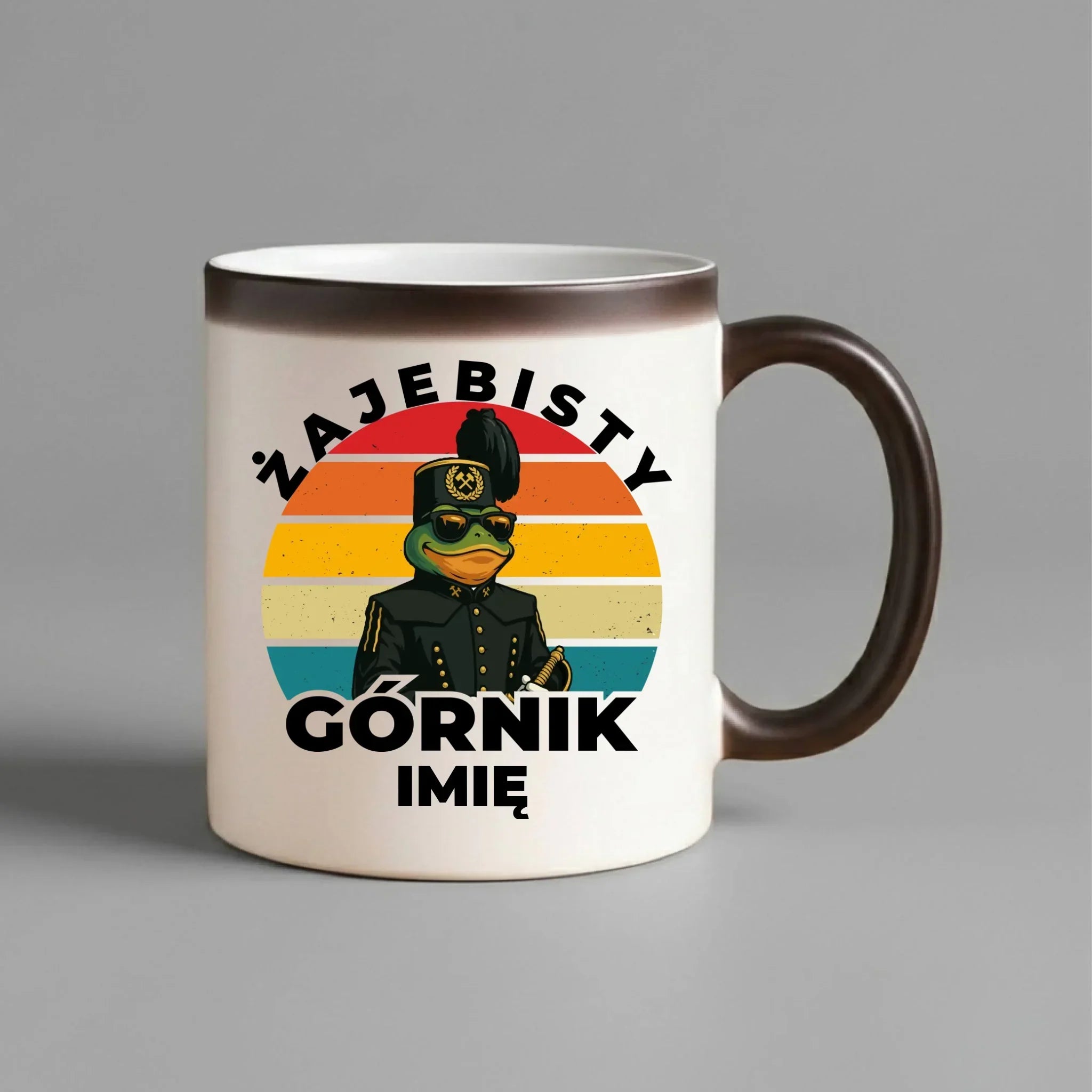 Kubek magiczny - prezent dla górnika - Żajebisty górnik - personalizowany G19 - StoryCups.pl