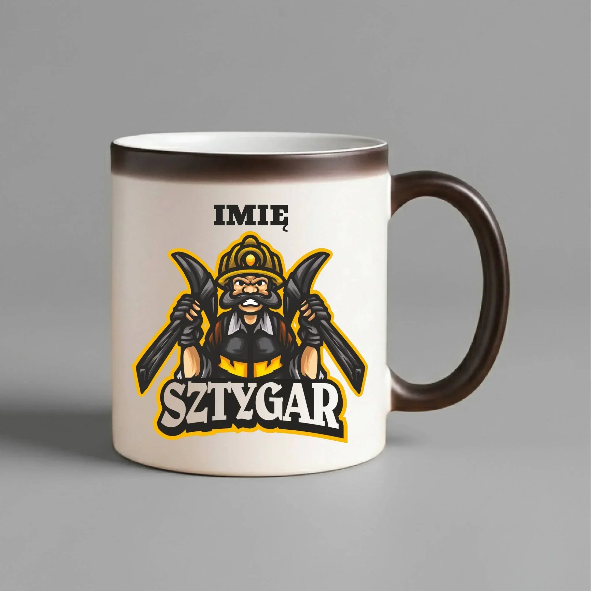 Kubek magiczny - prezent dla górnika - Sztygar - personalizowany G15 - StoryCups.pl