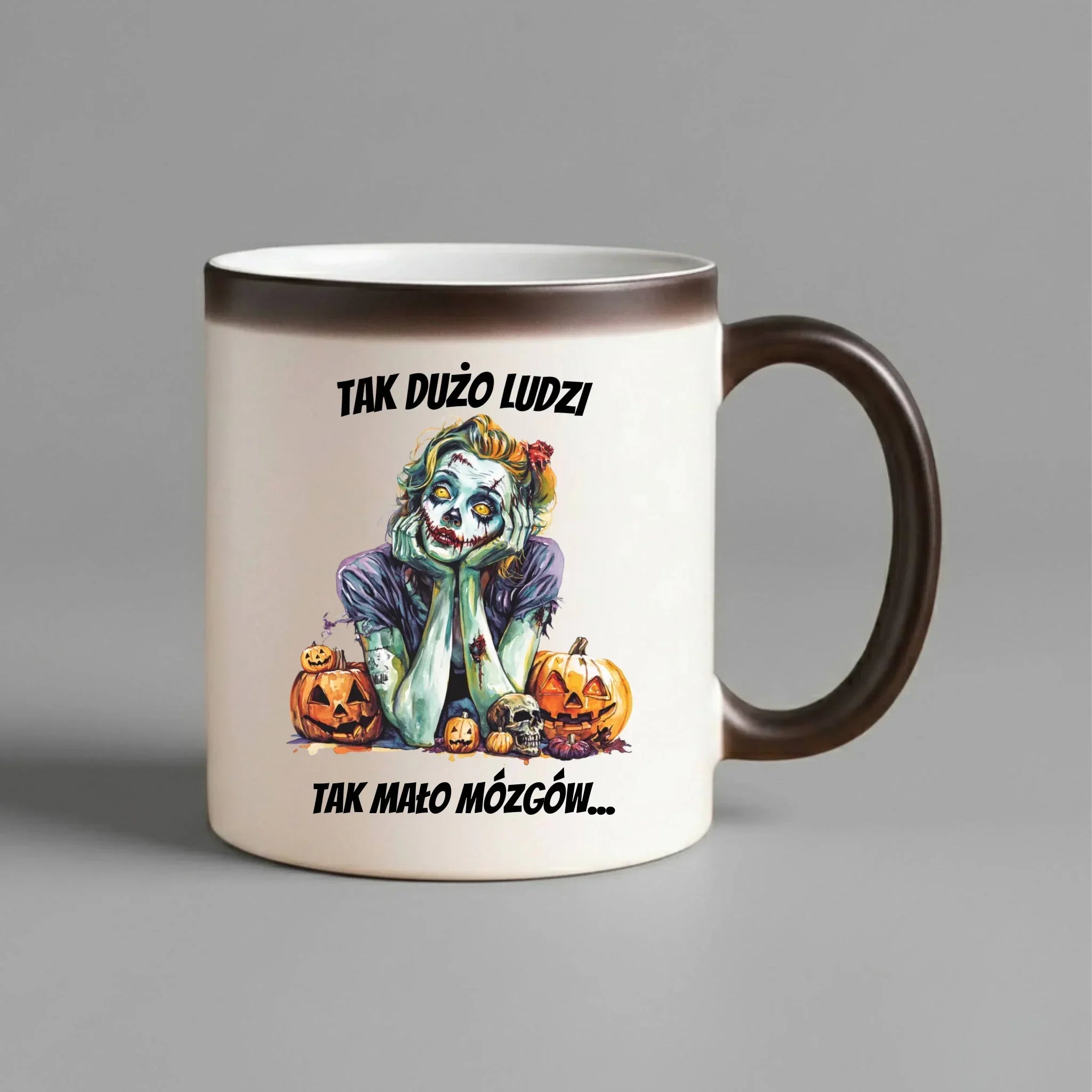 Kubek magiczny na Halloween - Zombie - Tak mało mózgów HL31 - StoryCups.pl