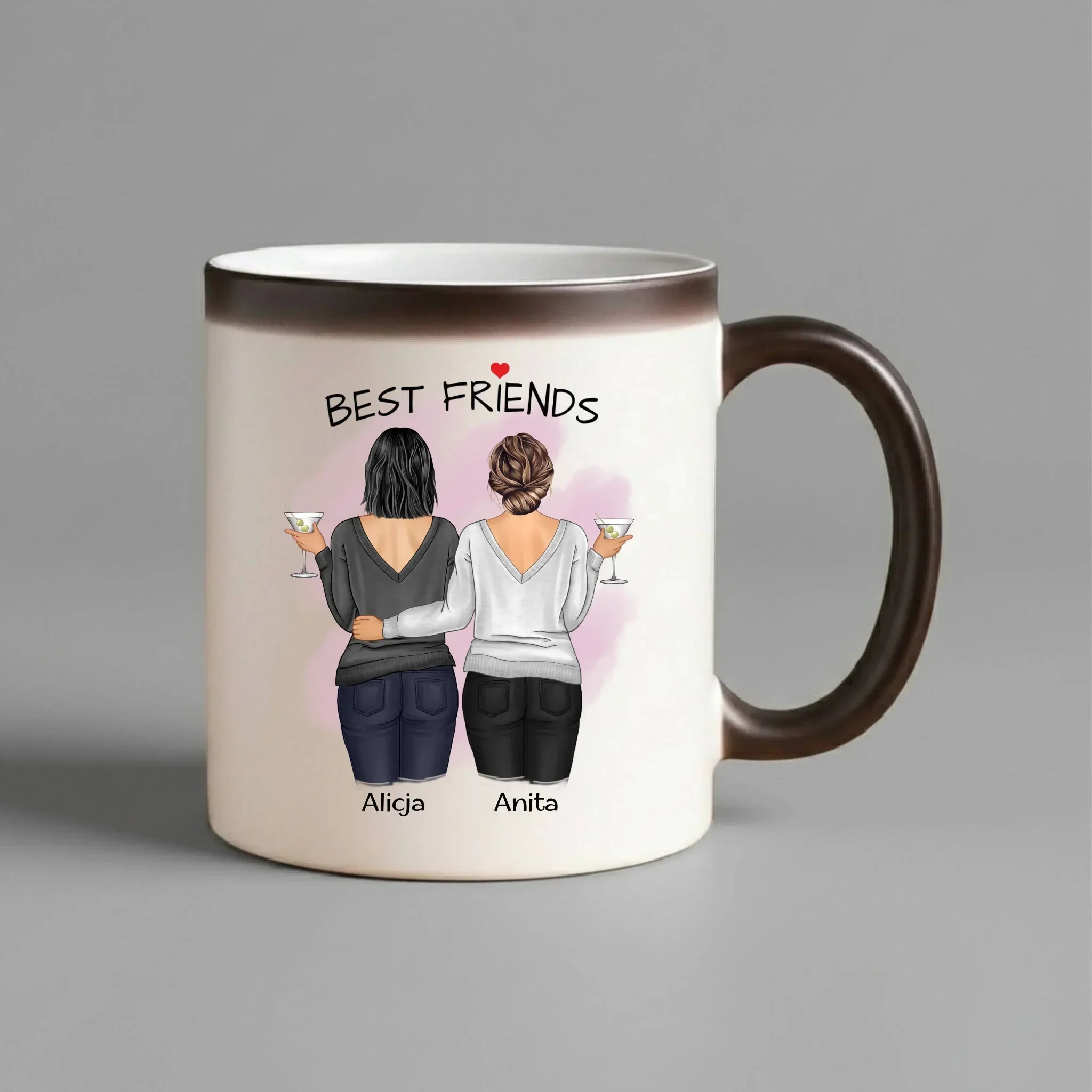 Kubek magiczny - prezent dla przyjaciółki - Best Friends - personalizowane postacie 2-4 osoby PR03 - StoryCups.pl