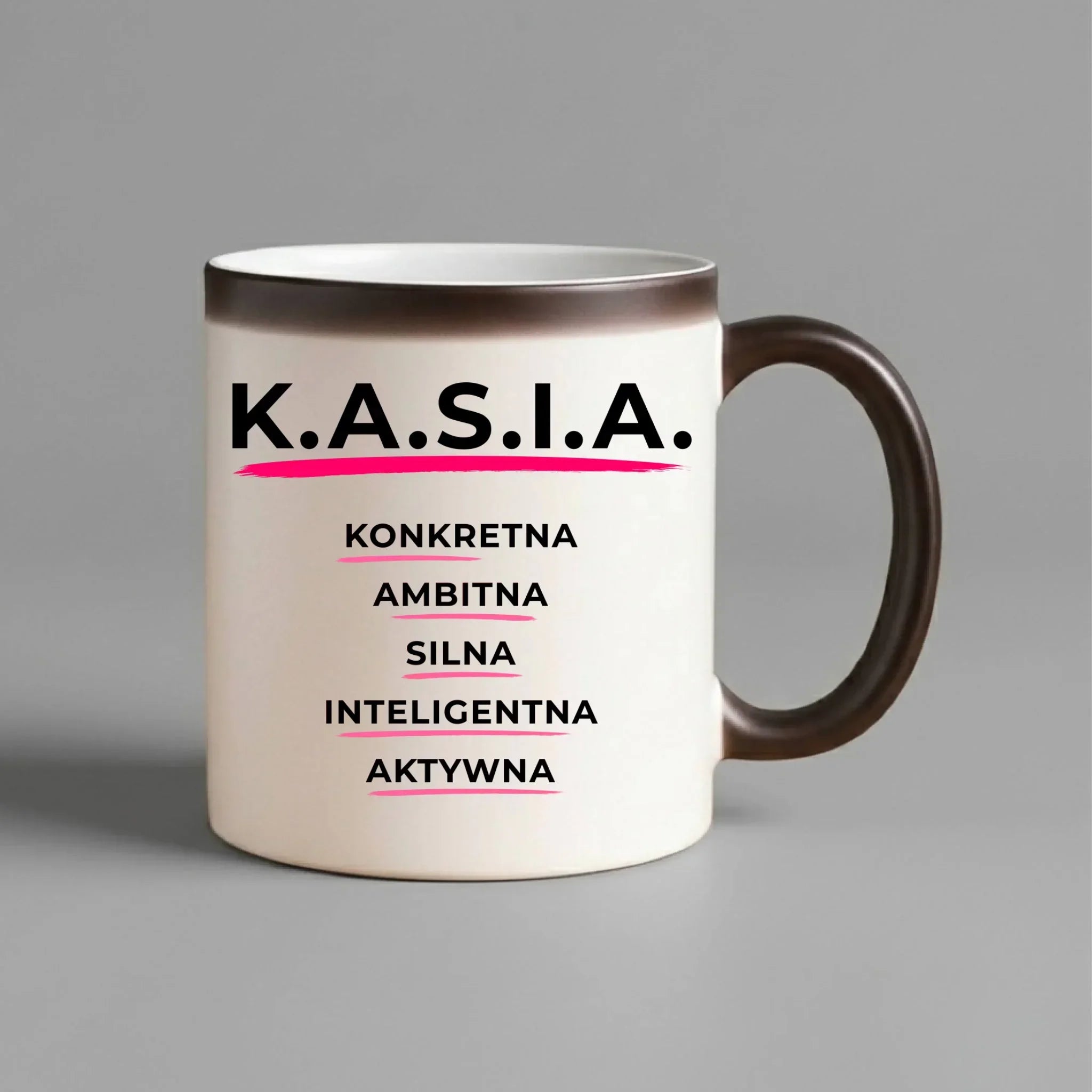 Kubek magiczny - prezent dla Kasi - Katarzyna - K.A.S.I.A. DZ17 - StoryCups.pl