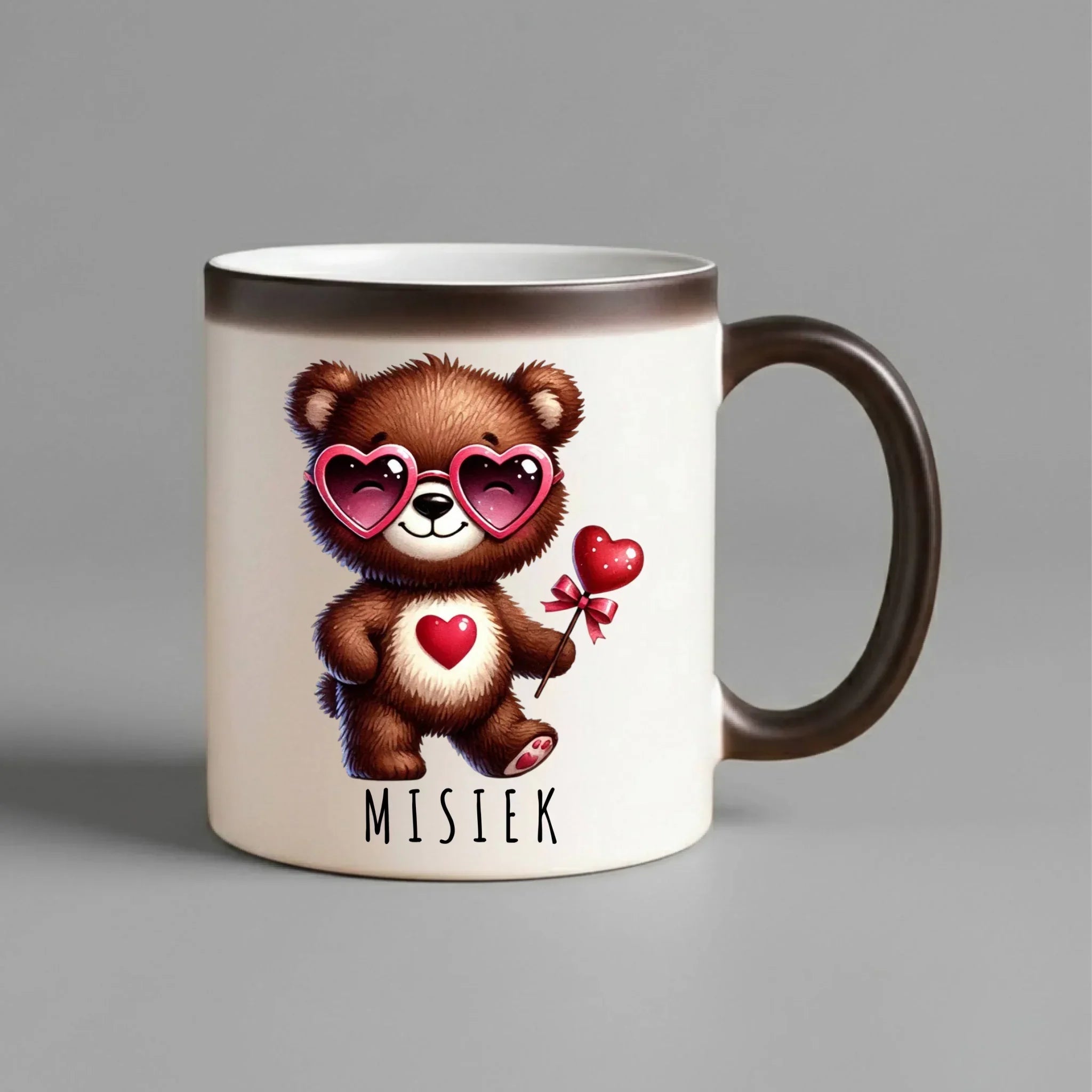 Kubek magiczny - Misiek z sercem W34 - StoryCups.pl