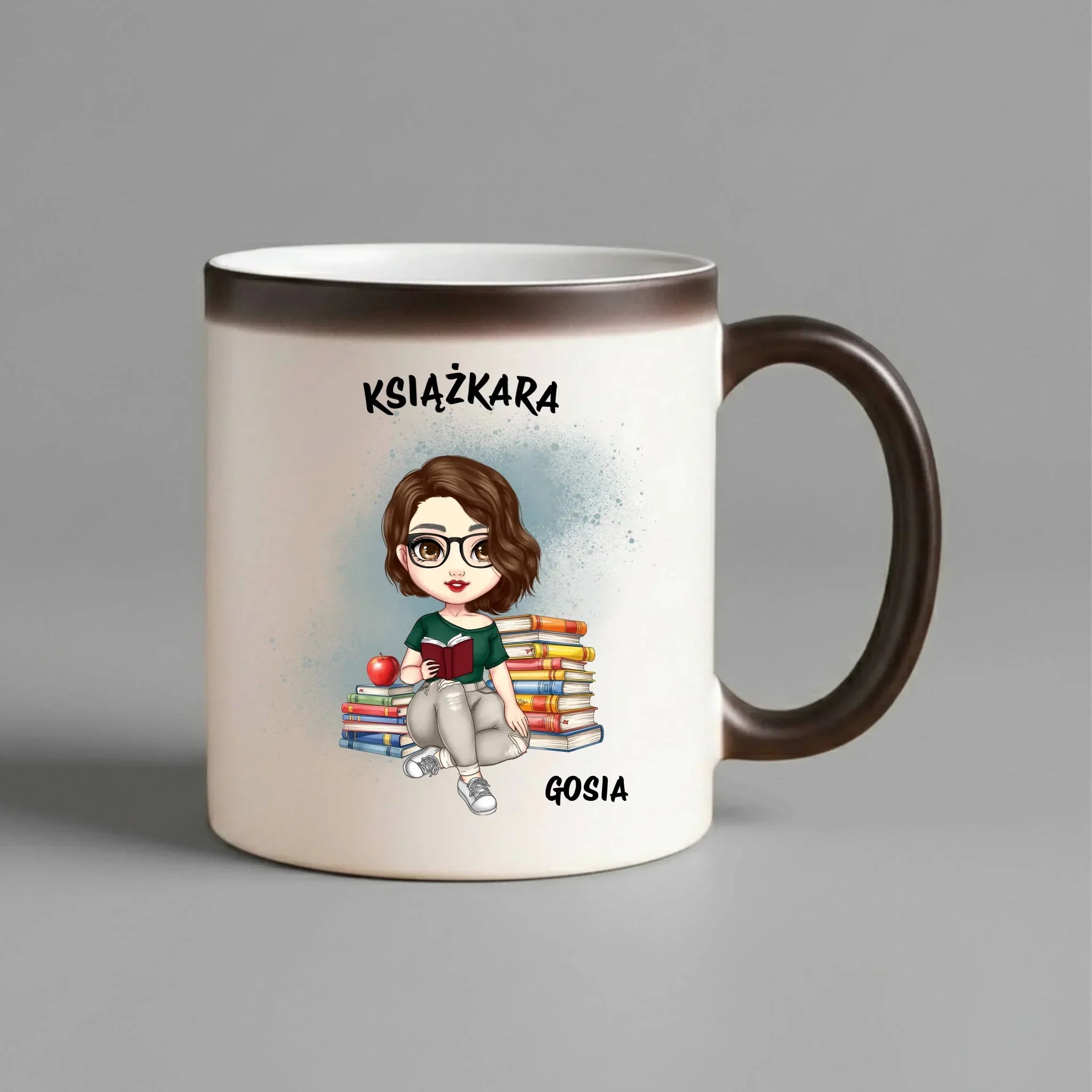 Kubek magiczny - Książkara - Prezent dla miłośniczki czytania książek - personalizowany DZ03 - StoryCups.pl