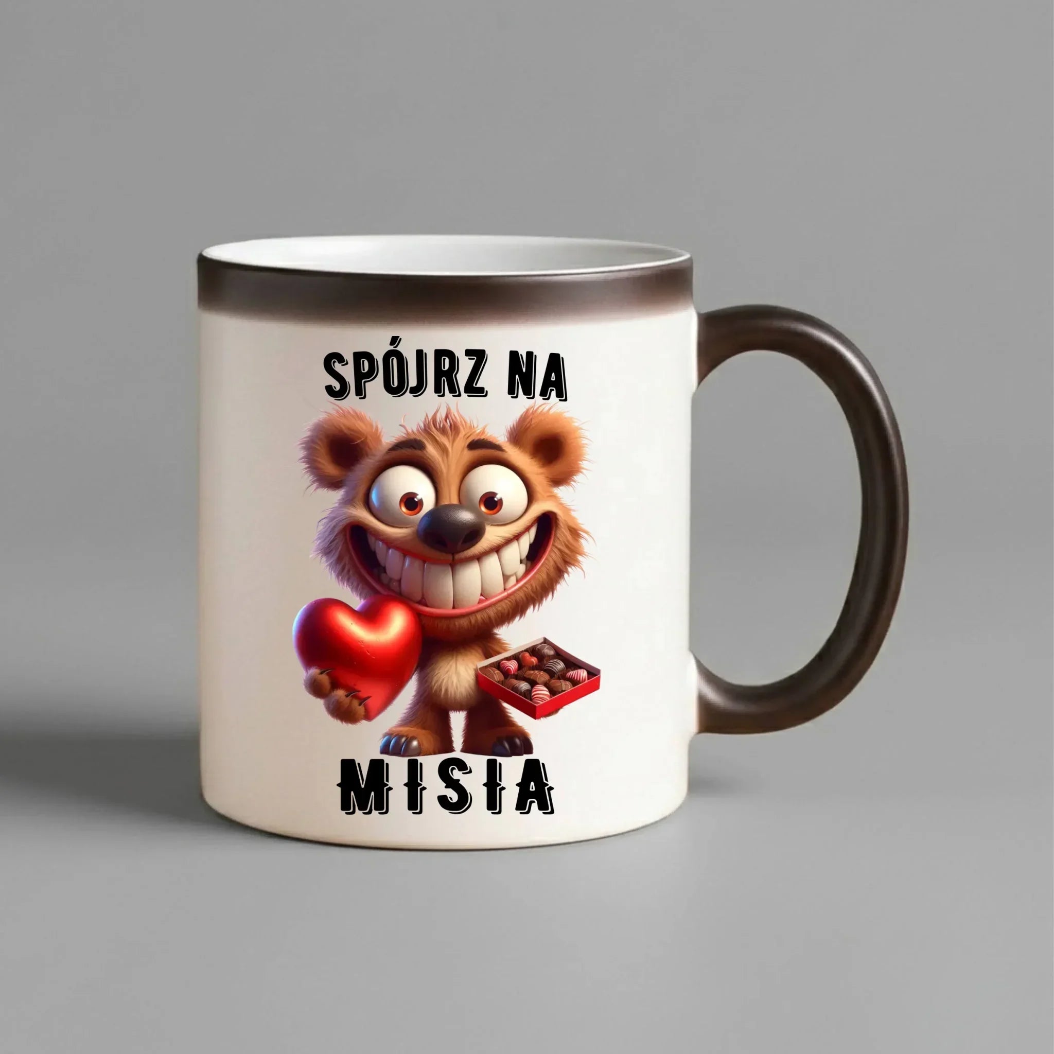 Kubek magiczny na Walentynki - Spójrz na Misia W31 - StoryCups.pl