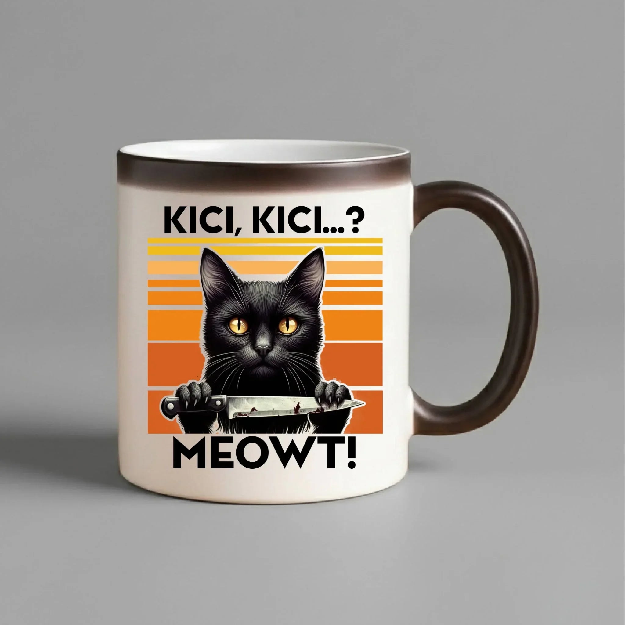 Kubek magiczny - Kot z nożem - Kici, kici... MEOWT! HL17 - StoryCups.pl