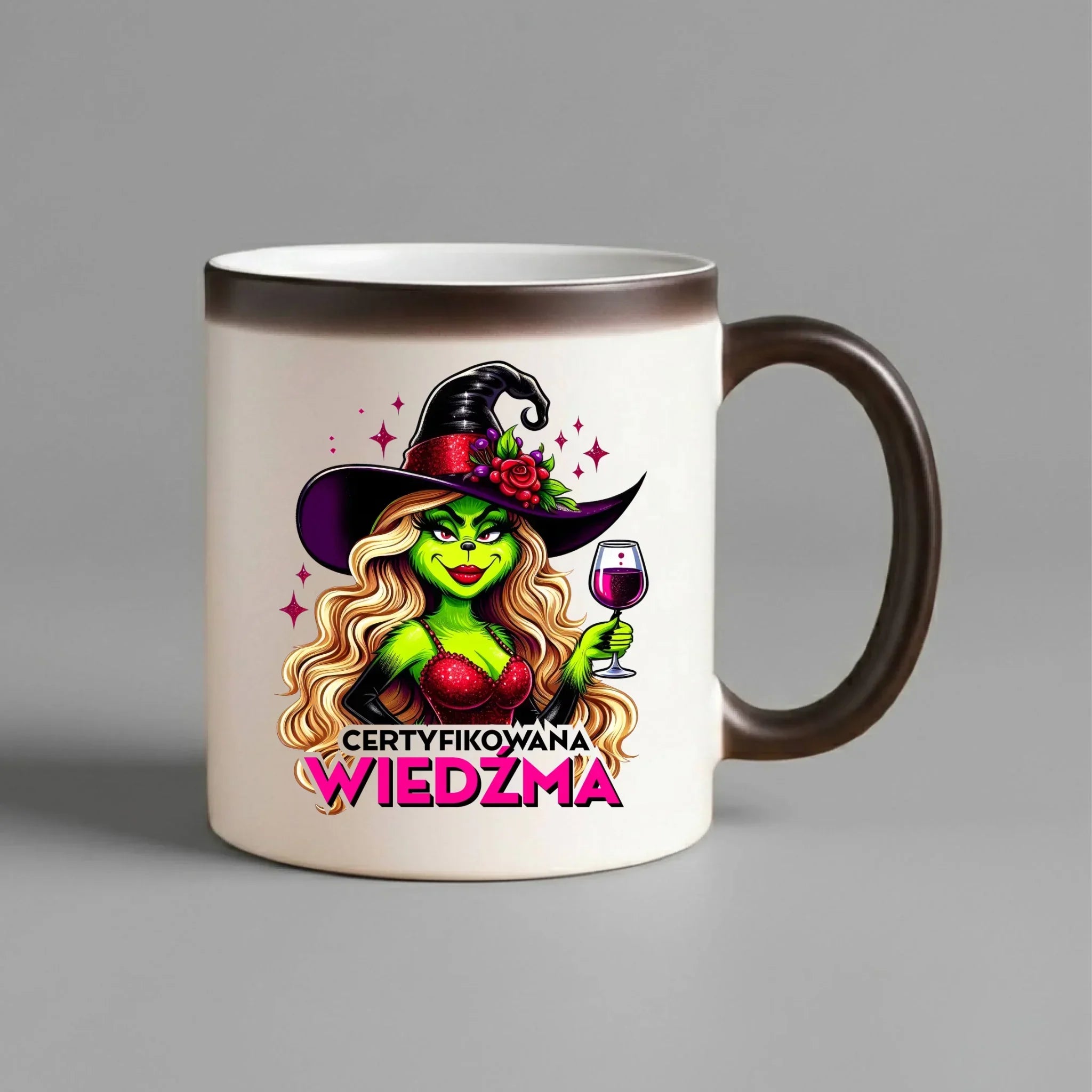 Kubek magiczny - Certyfikowana wiedźma - śmieszny HL13 - StoryCups.pl