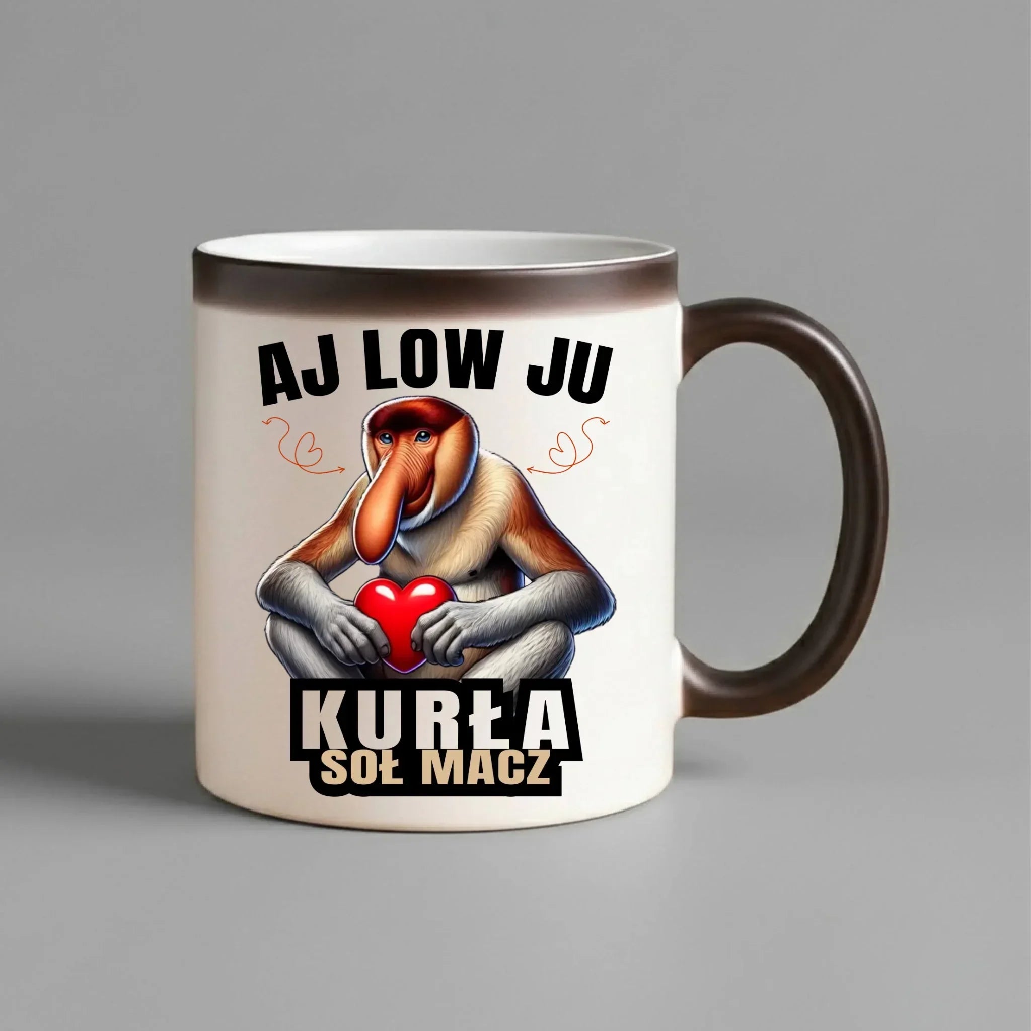 Kubek magiczny dla par - Janusz nosacz - Aj low ju kurła W26 - StoryCups.pl