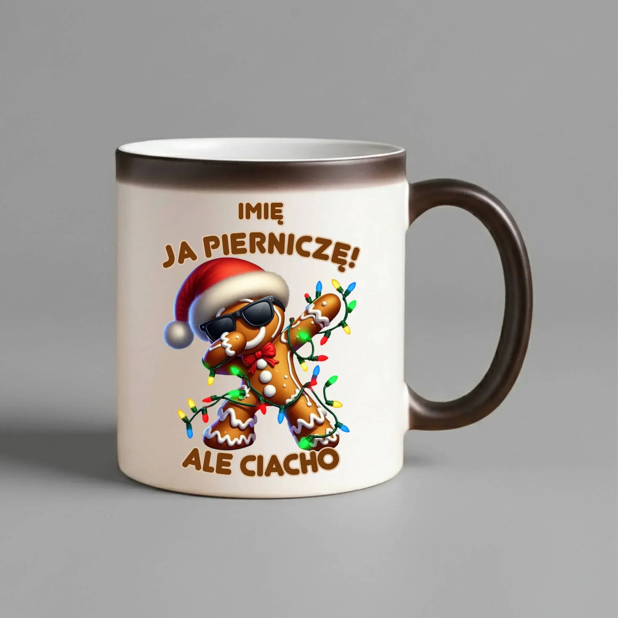 Kubek magiczny świąteczny - Piernik Ja pierniczę ale ciacho - personalizowany BN94 - StoryCups.pl