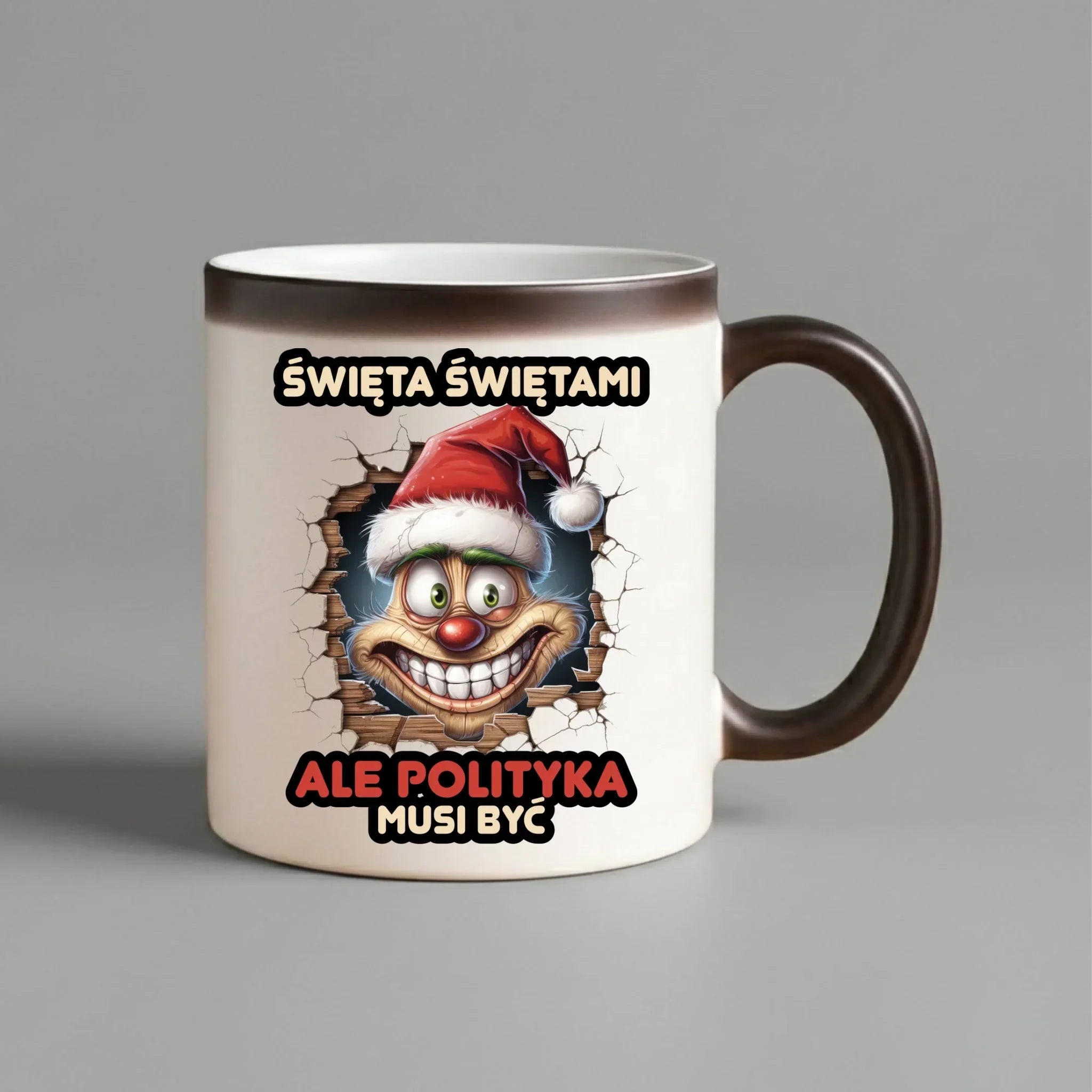 Kubek magiczny świąteczny - Święta świętami ale polityka musi być BN102 - StoryCups.pl