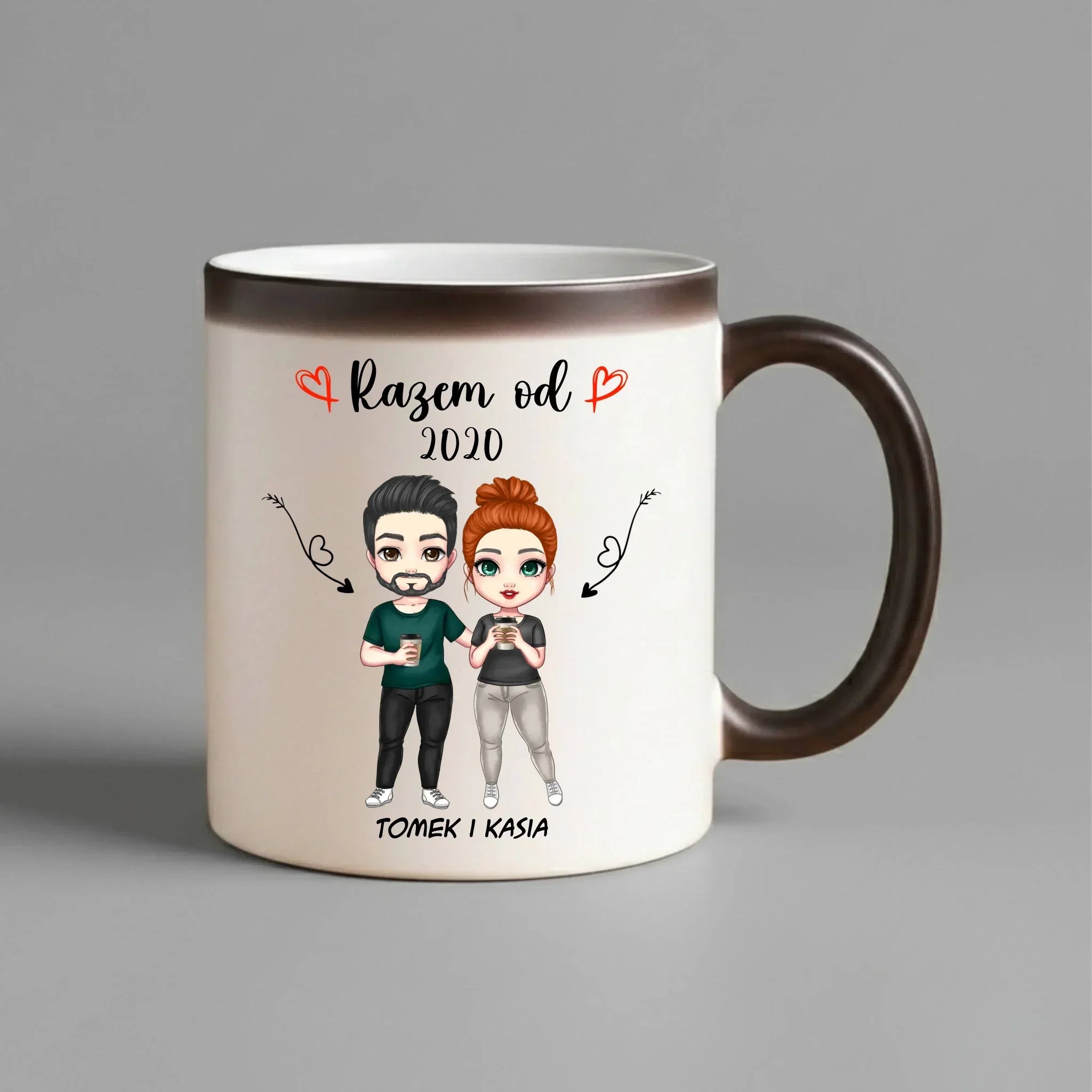 Kubek magiczny dla par - Razem od - personalizowany W01 - StoryCups.pl