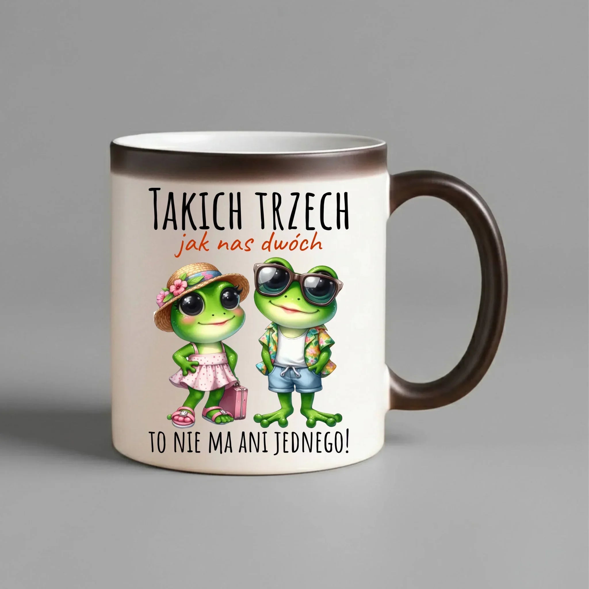Kubek magiczny dla par - Żabki Takich trzech jak nas dwóch DCH11 - StoryCups.pl