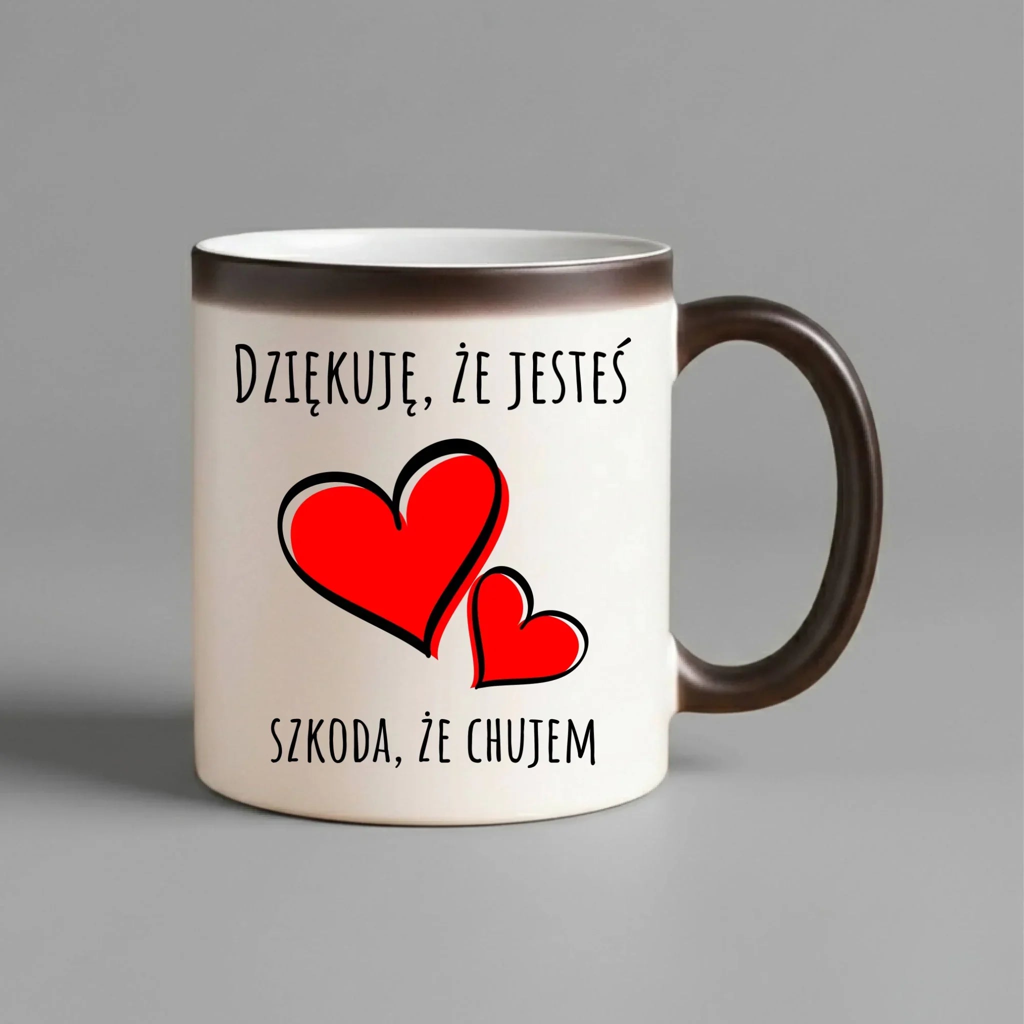 Kubek magiczny - Dziękuję, że jesteś szkoda, że ch#jem - bez cenzury DCH10 - StoryCups.pl
