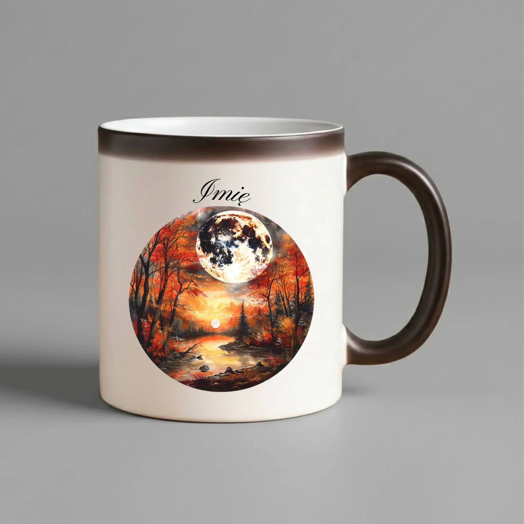 Kubek magiczny jesieniara - Pełnia księżyca - personalizowany JS10 - StoryCups.pl