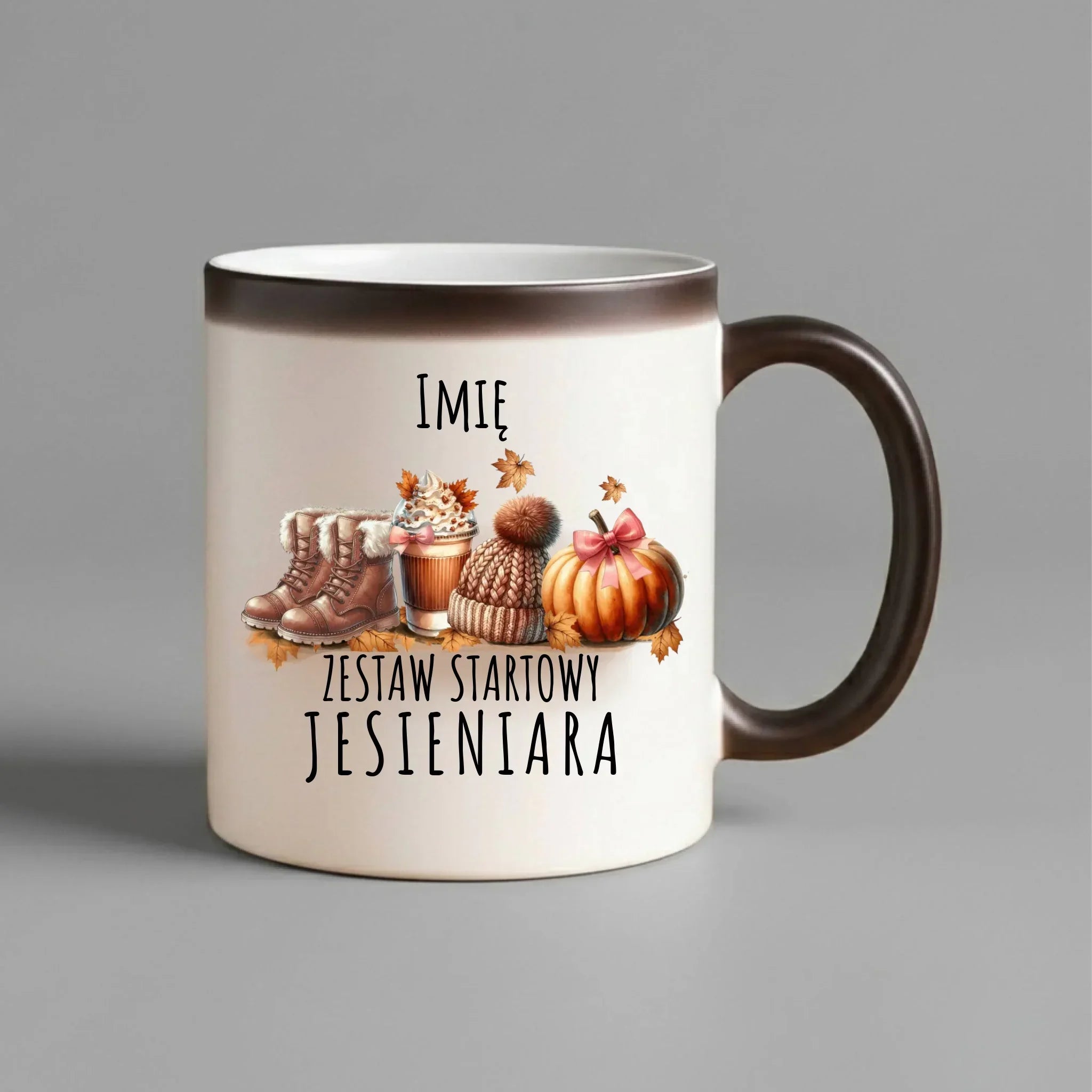 Kubek magiczny jesieniara – Zestaw startowy - personalizowany JS05 - StoryCups.pl