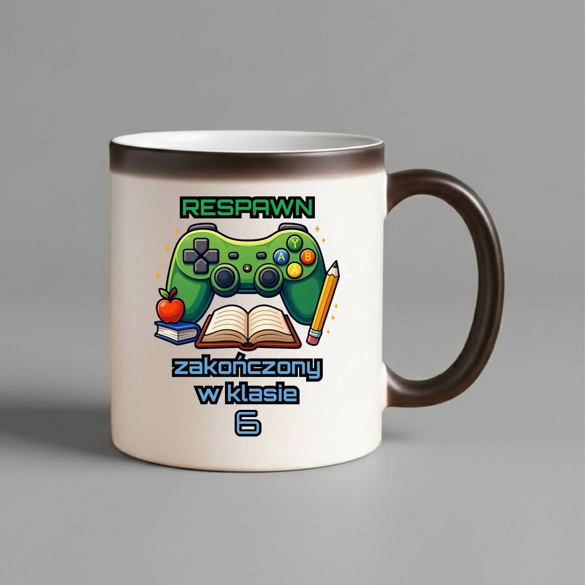 Kubek magiczny szkolny - Respawn - gamer do szkoły - personalizowany SZ18 - StoryCups.pl