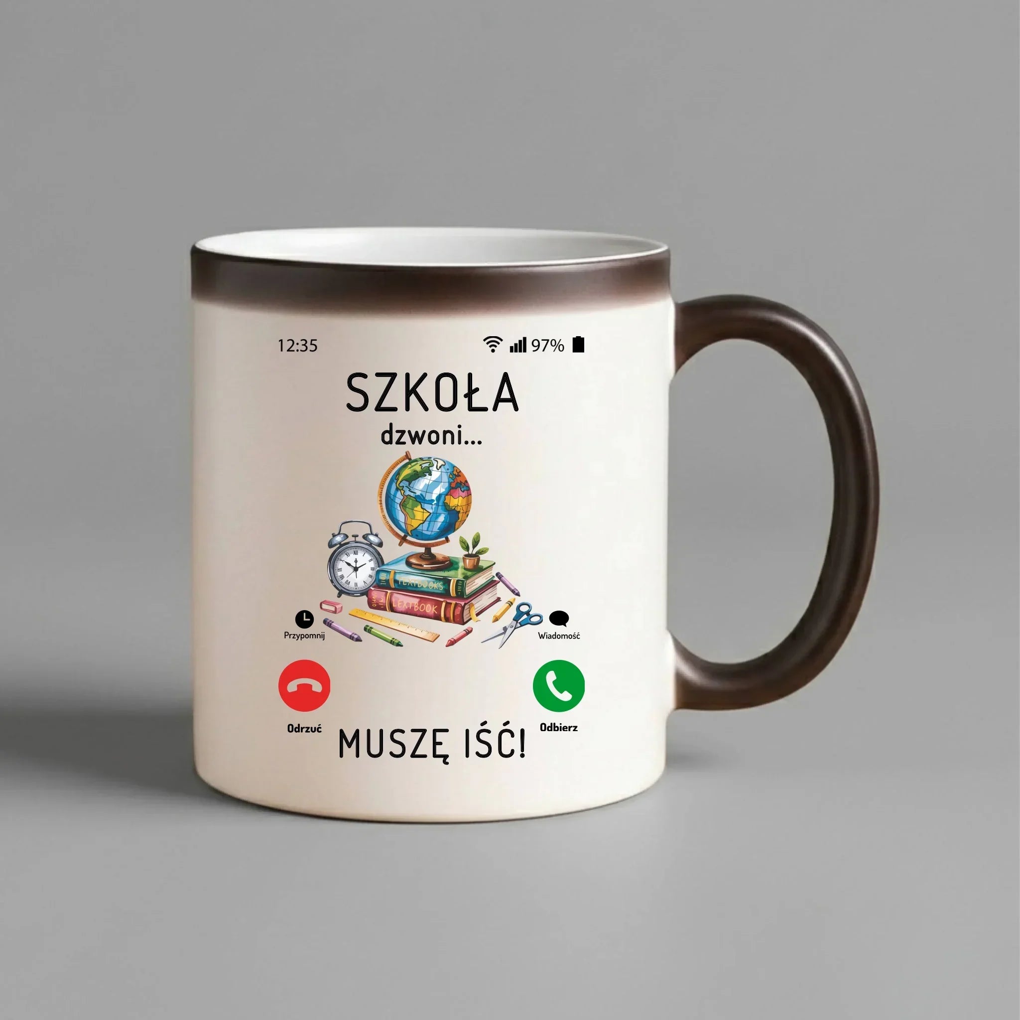 Kubek magiczny Szkoła dzwoni muszę iść SZ09 - StoryCups.pl