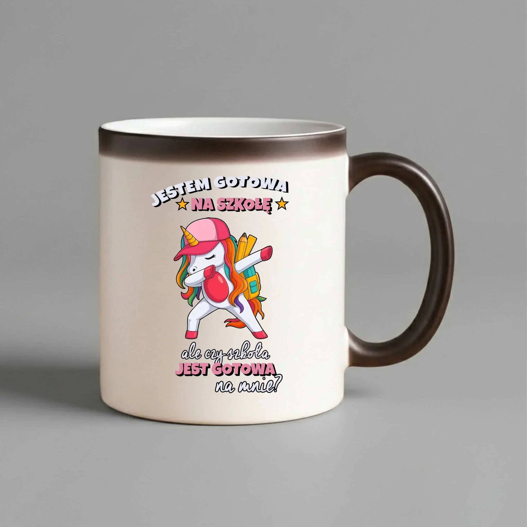 Kubek magiczny z jednorożcem Jestem gotowa na szkołę SZ04