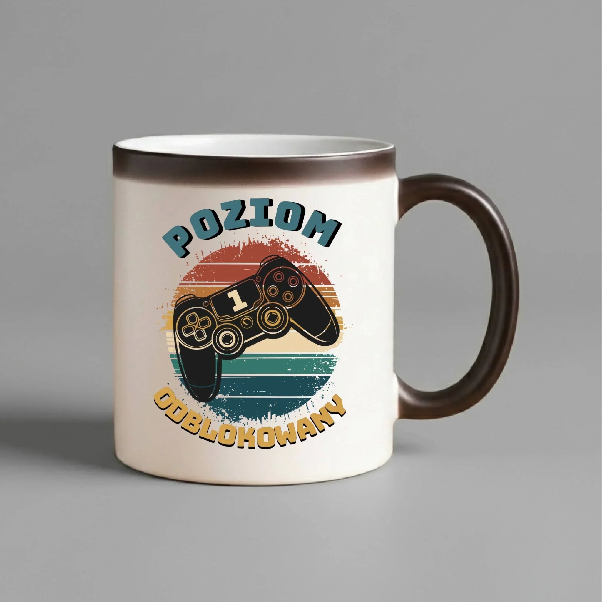 Kubek magiczny - Poziom odblokowany - gamer do szkoły - personalizowany SZ01 - StoryCups.pl