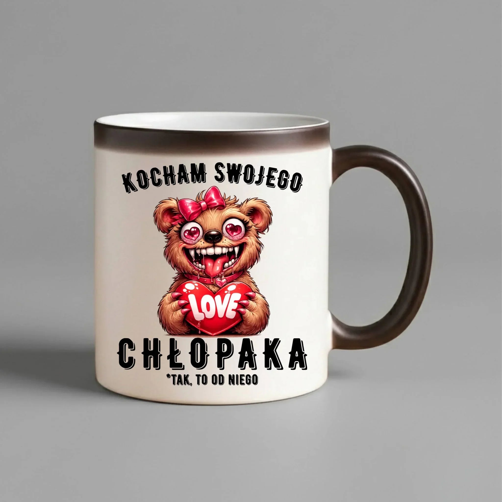 Kubek magiczny dla dziewczyny - Kocham swojego chłopaka W89 - StoryCups.pl