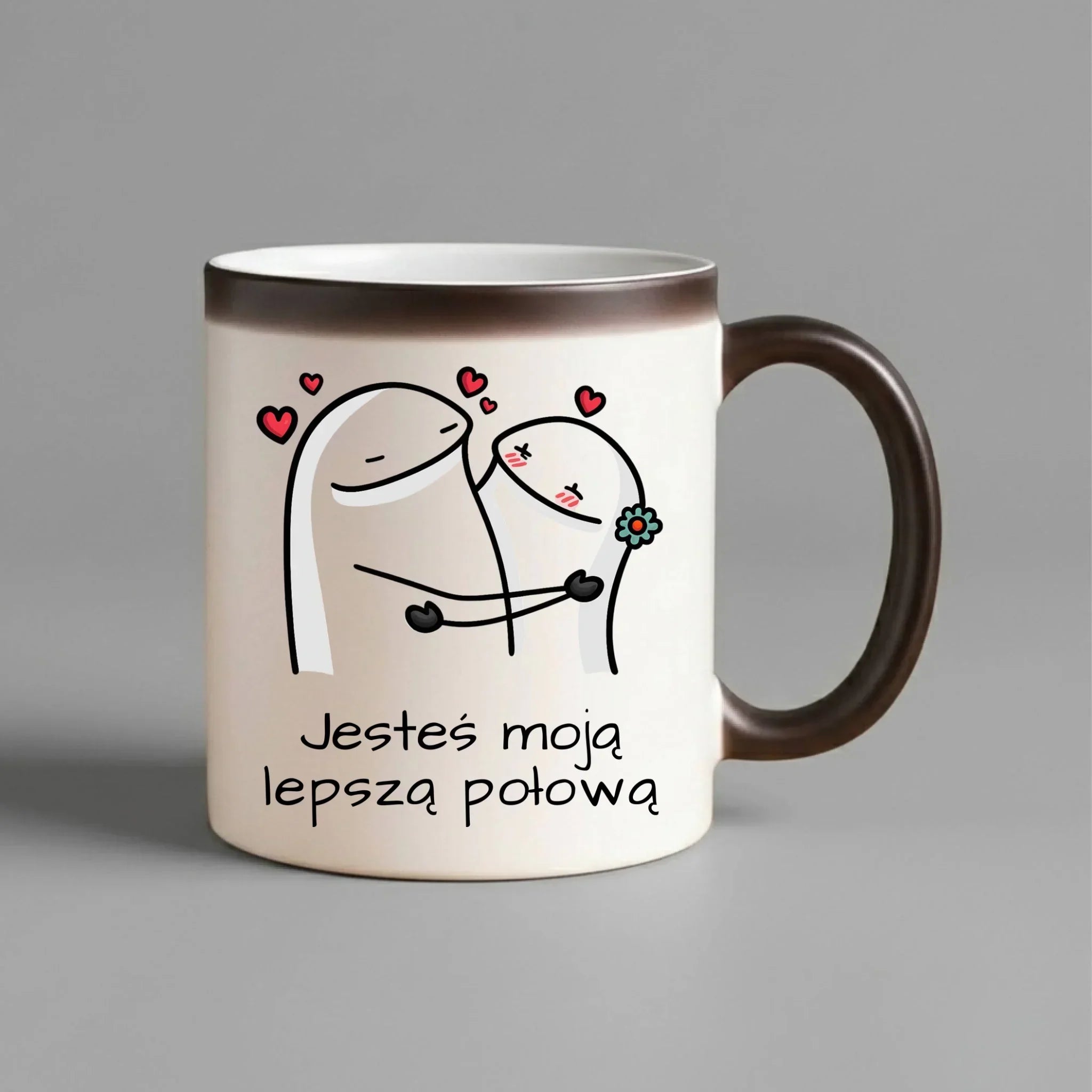 Kubek magiczny dla par - Jesteś moją lepszą połową W87 - StoryCups.pl