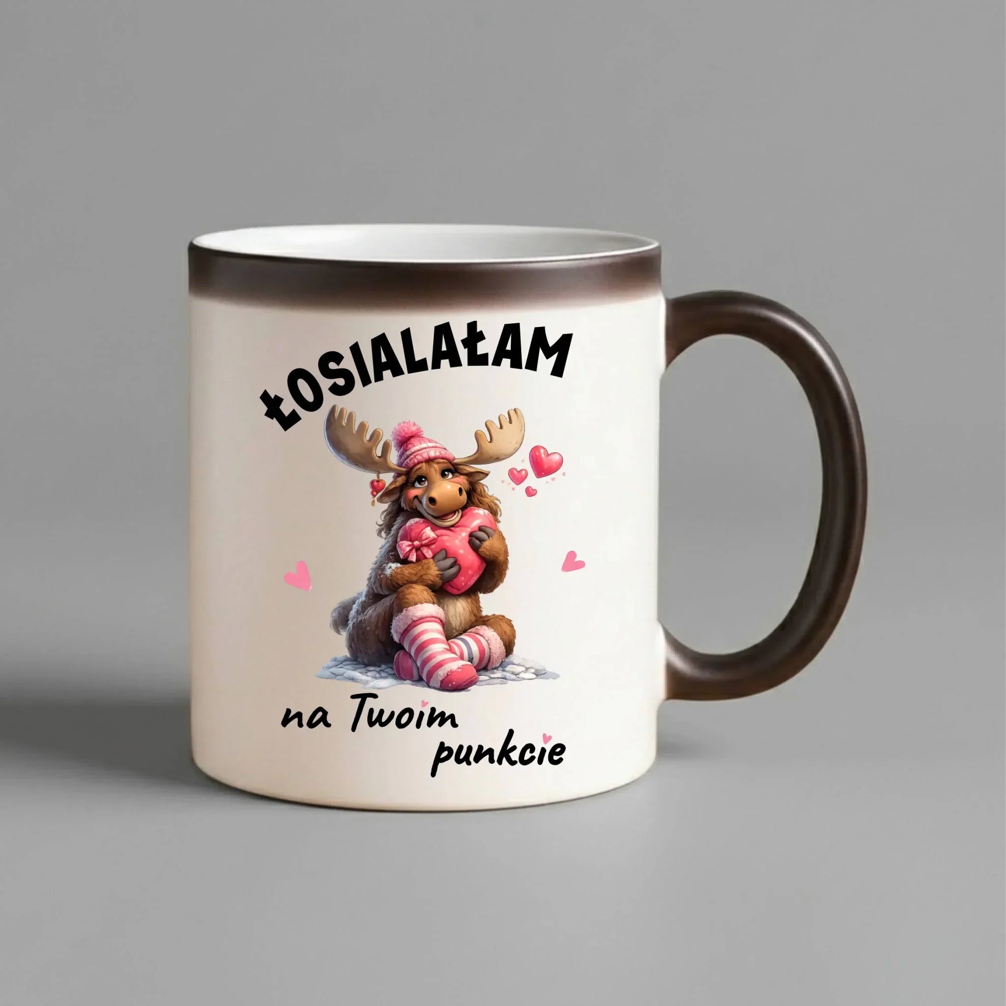 Kubek magiczny dla par - Łosialałam na Twoim punkcie W67 - StoryCups.pl