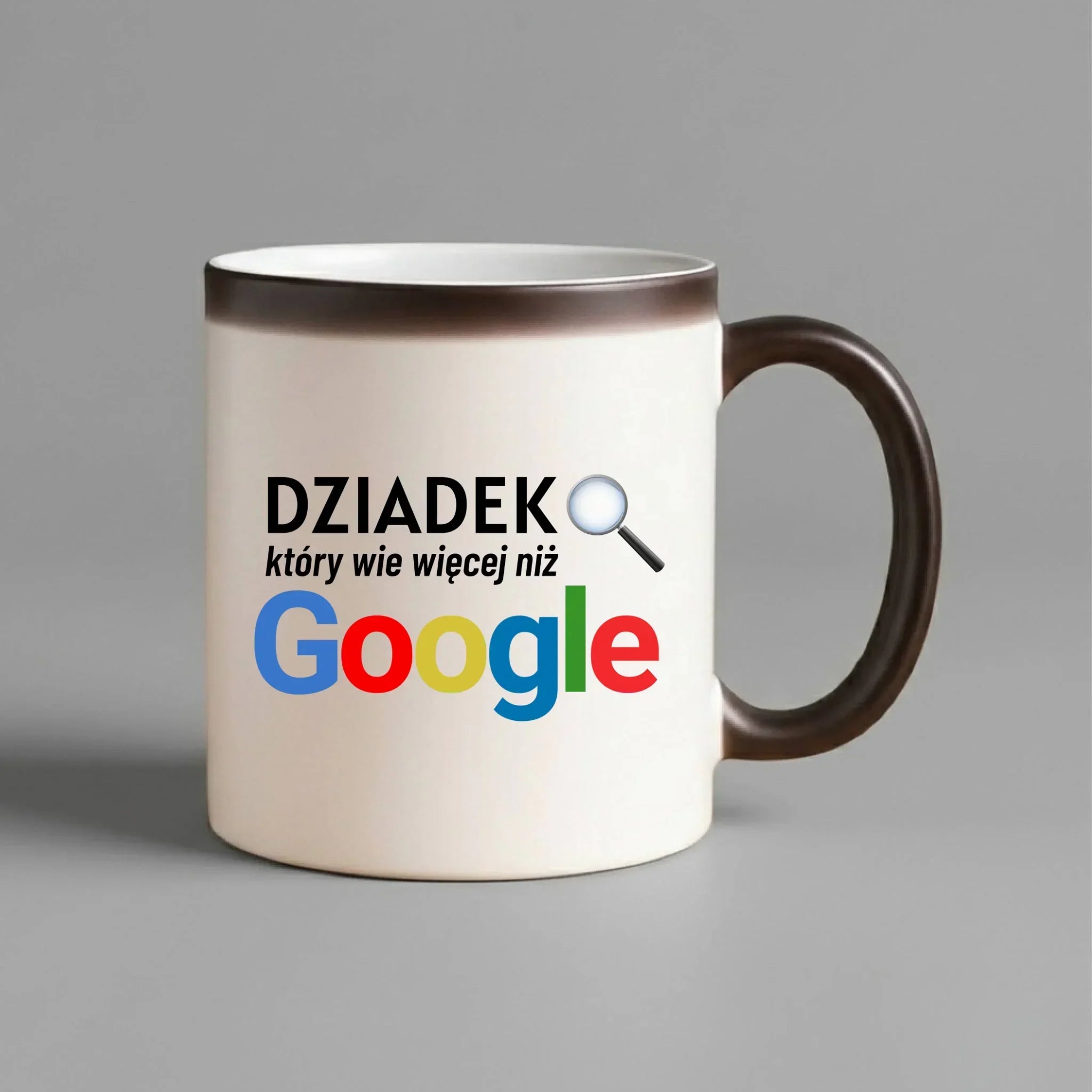 Kubek magiczny dla dziadka - Dziadek który wie więcej niż google D44 - StoryCups.pl