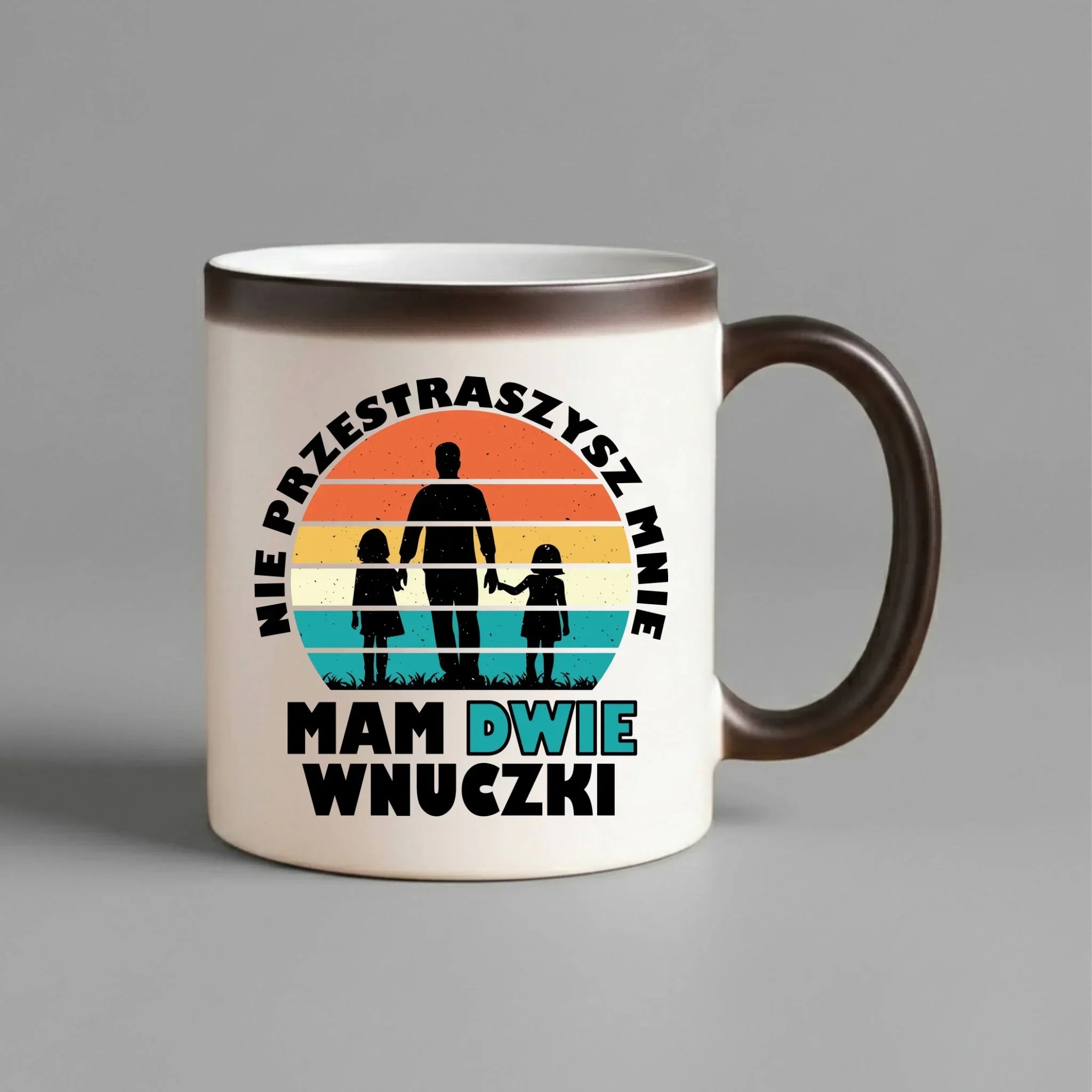 Kubek magiczny dla dziadka - Nie przestraszysz mnie mam dwie wnuczki D41 - StoryCups.pl