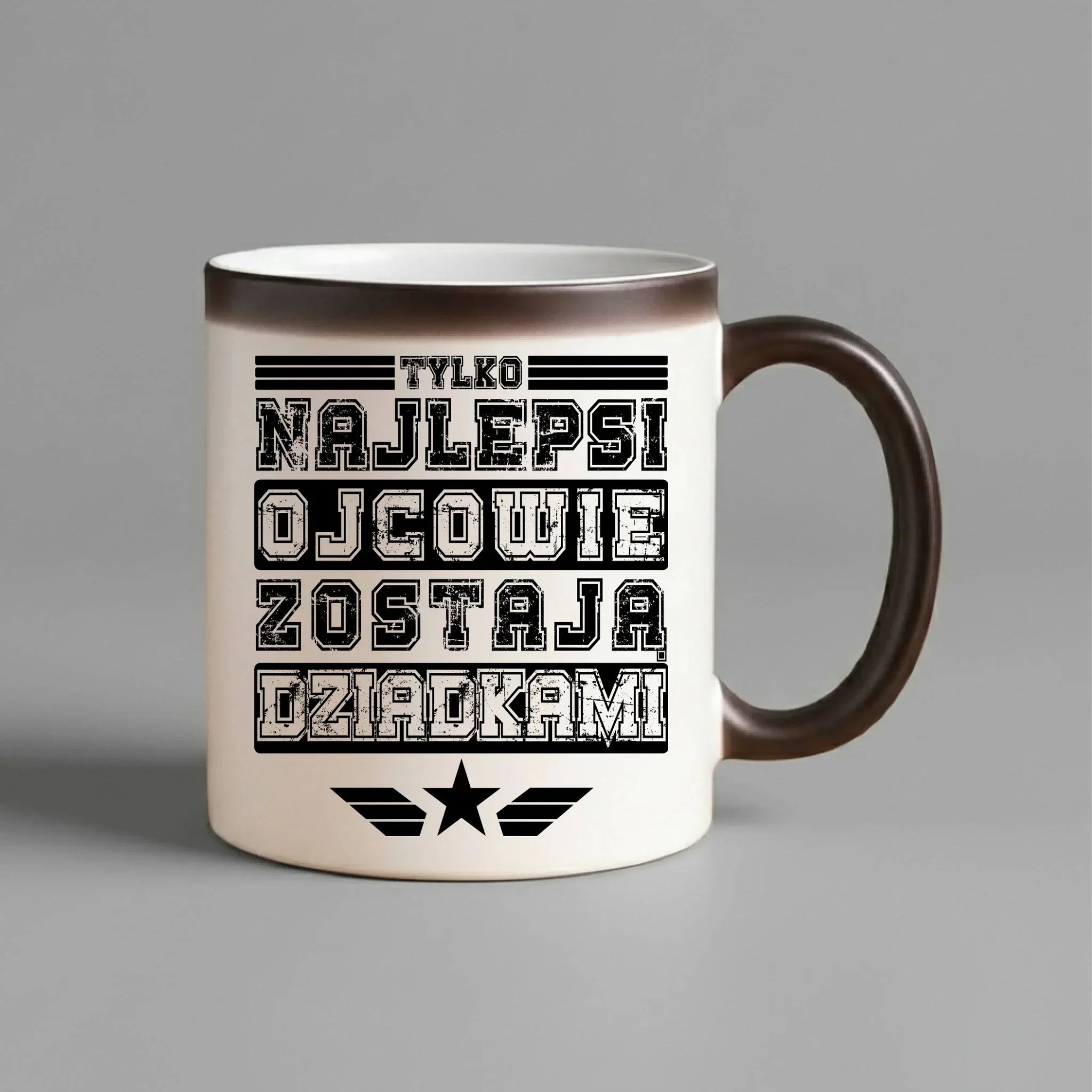 Kubek magiczny dla dziadka - Tylko najlepsi ojcowie zostają dziadkami D25 - StoryCups.pl