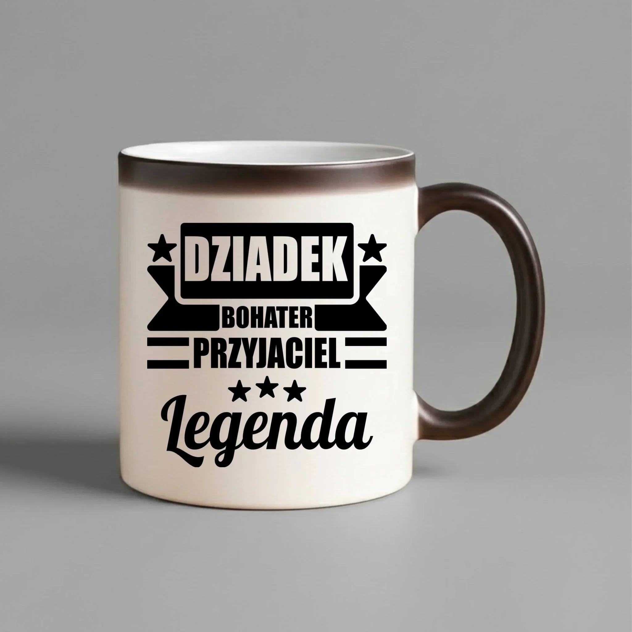 Kubek magiczny dla dziadka - Bohater przyjaciel legenda D20 - StoryCups.pl