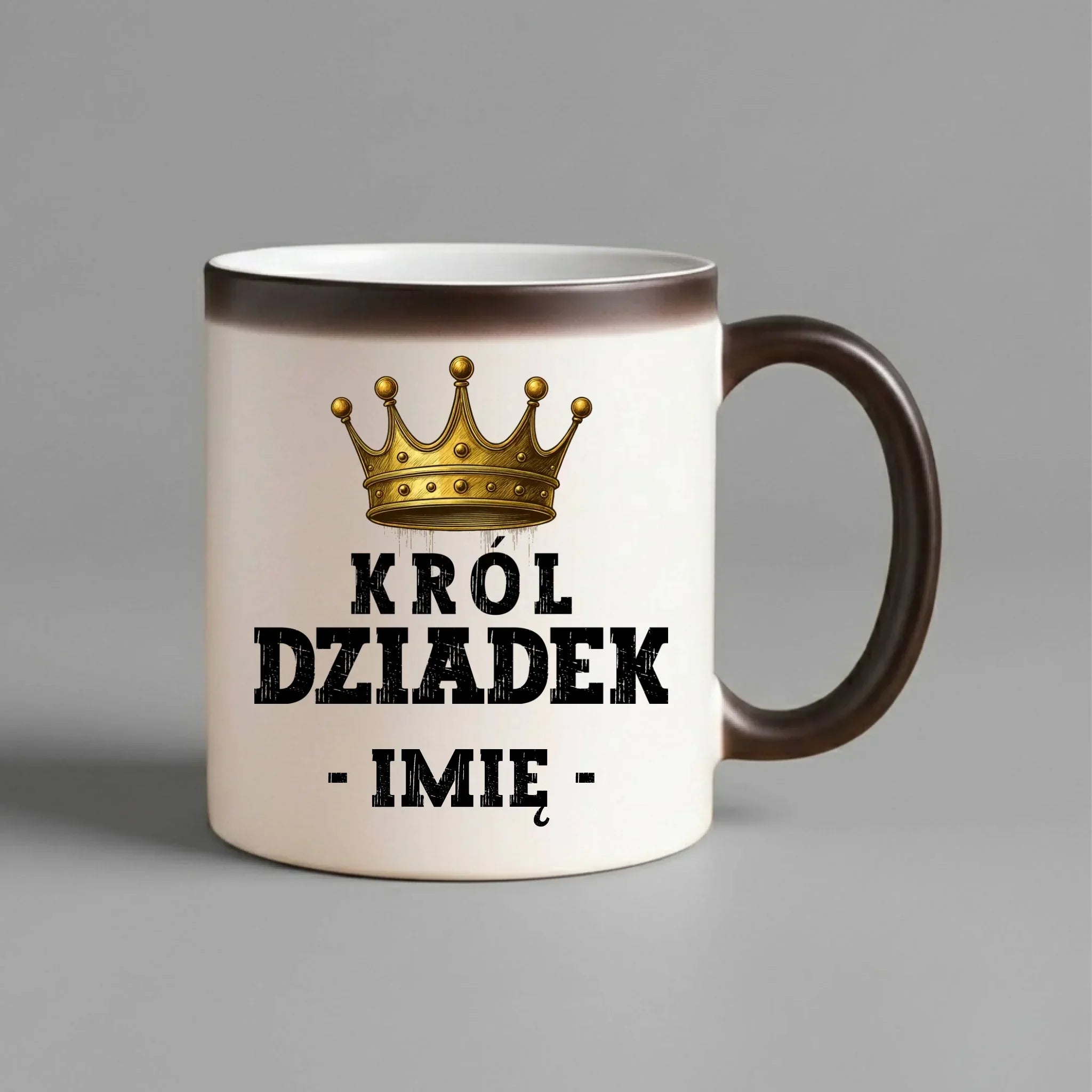 Kubek magiczny dla dziadka - Król Dziadek - personalizowany D17 - StoryCups.pl