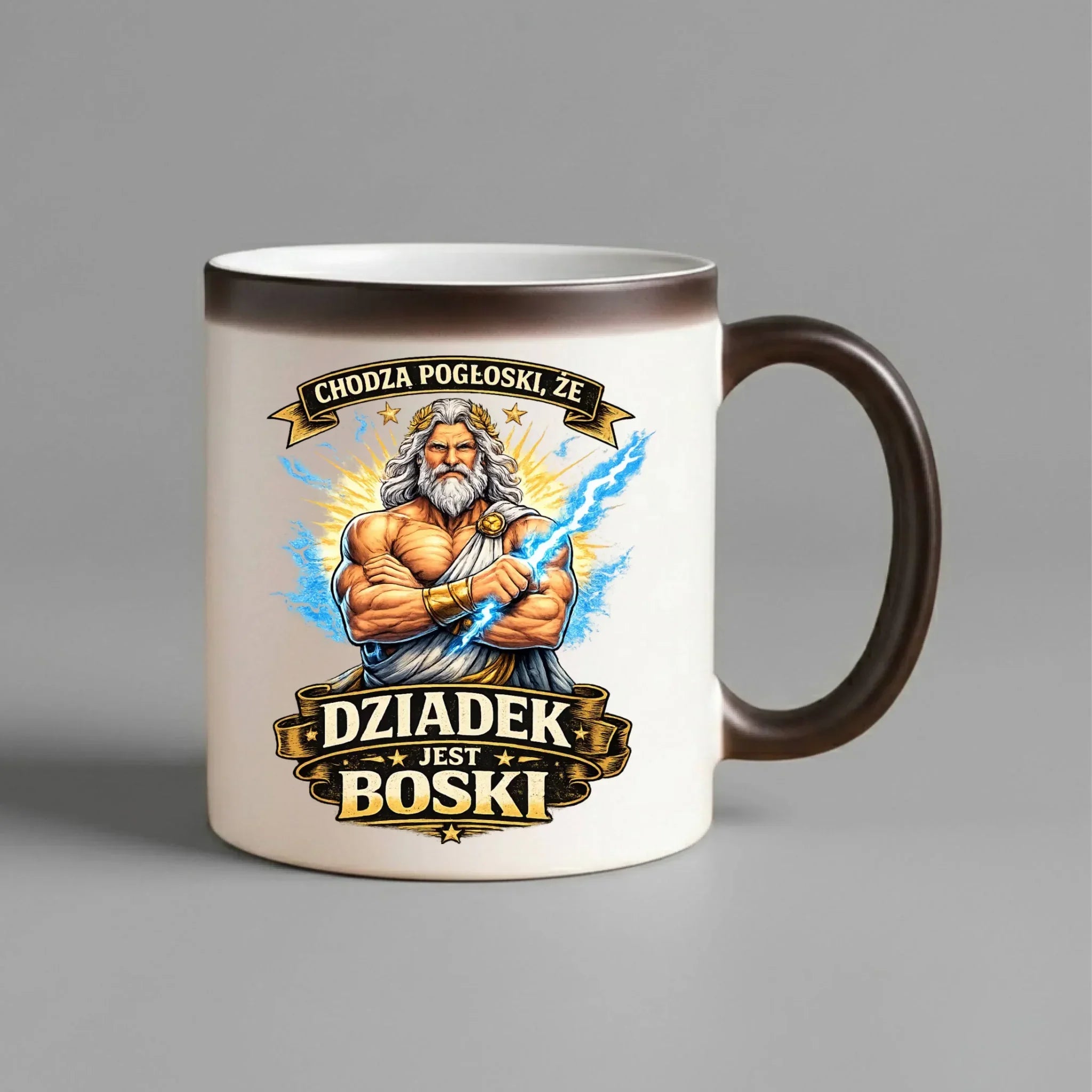 Kubek magiczny dla dziadka - Chodzą pogłoski, że dziadek jest boski D16 - StoryCups.pl